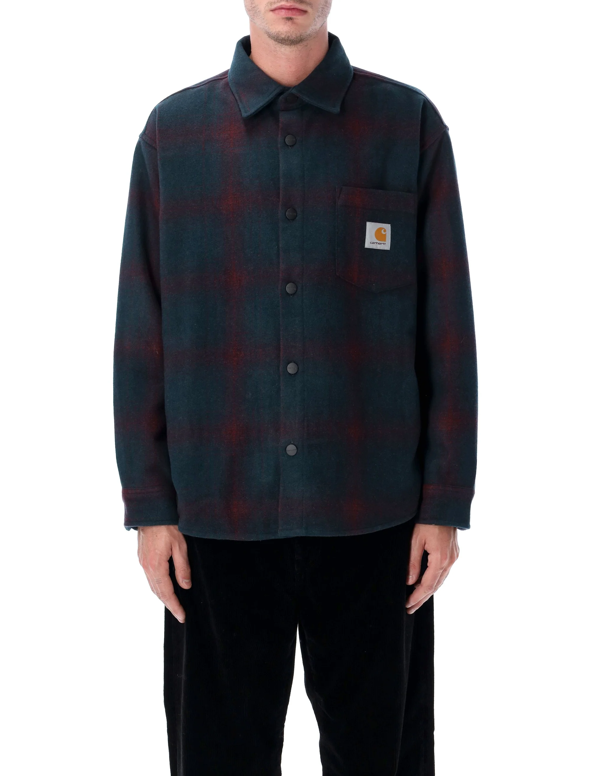 CARHARTT WIP BRENNAN CHECKED WOOL SHIRT JACKET