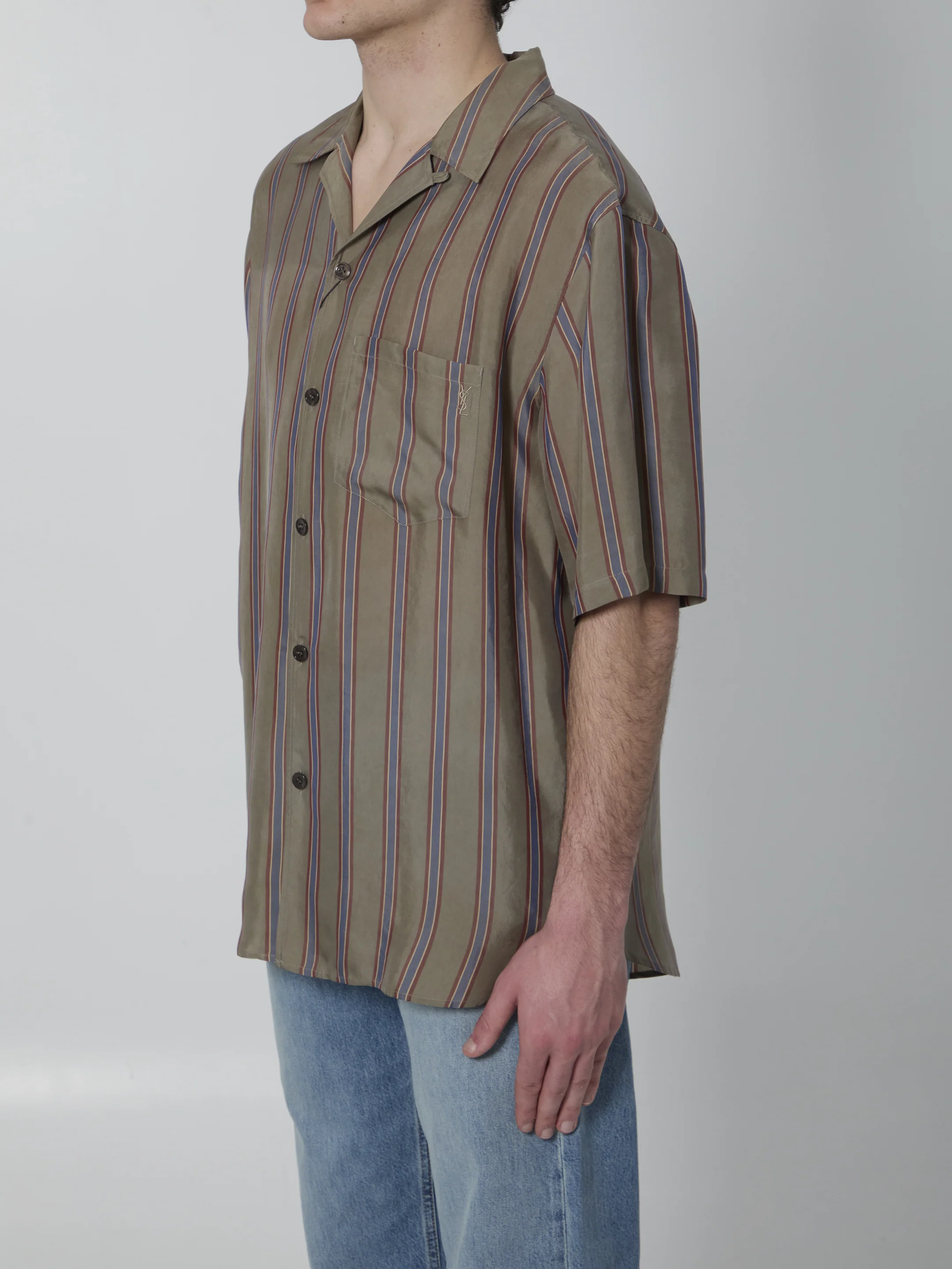 CASSANDRE SHIRT IN STRIPED COTTON TWILL - Image 2