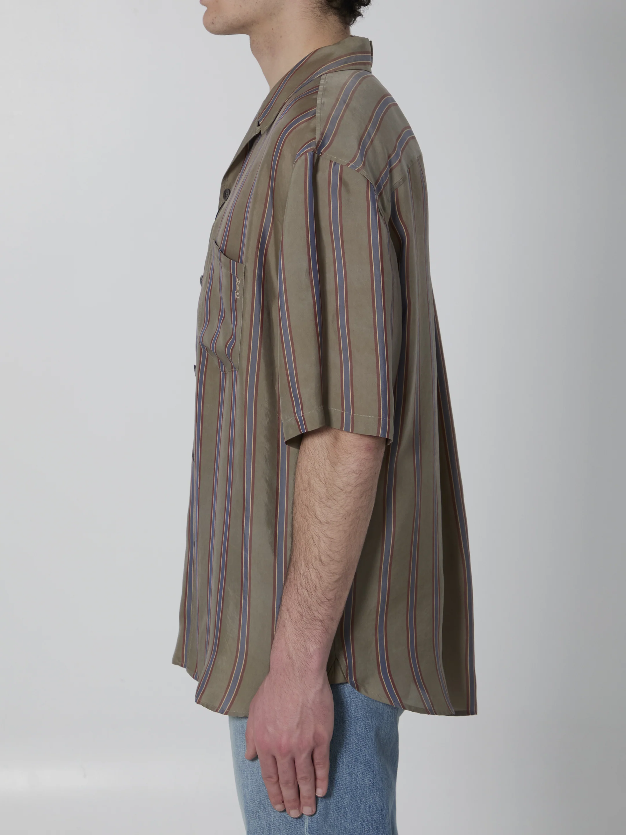 CASSANDRE SHIRT IN STRIPED COTTON TWILL - Image 3