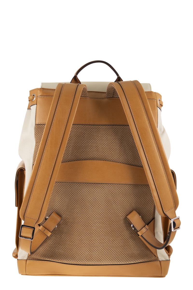 CITY BACKPACK IN GRAINED CALFSKIN AND COWHIDE LEATHER - Image 2