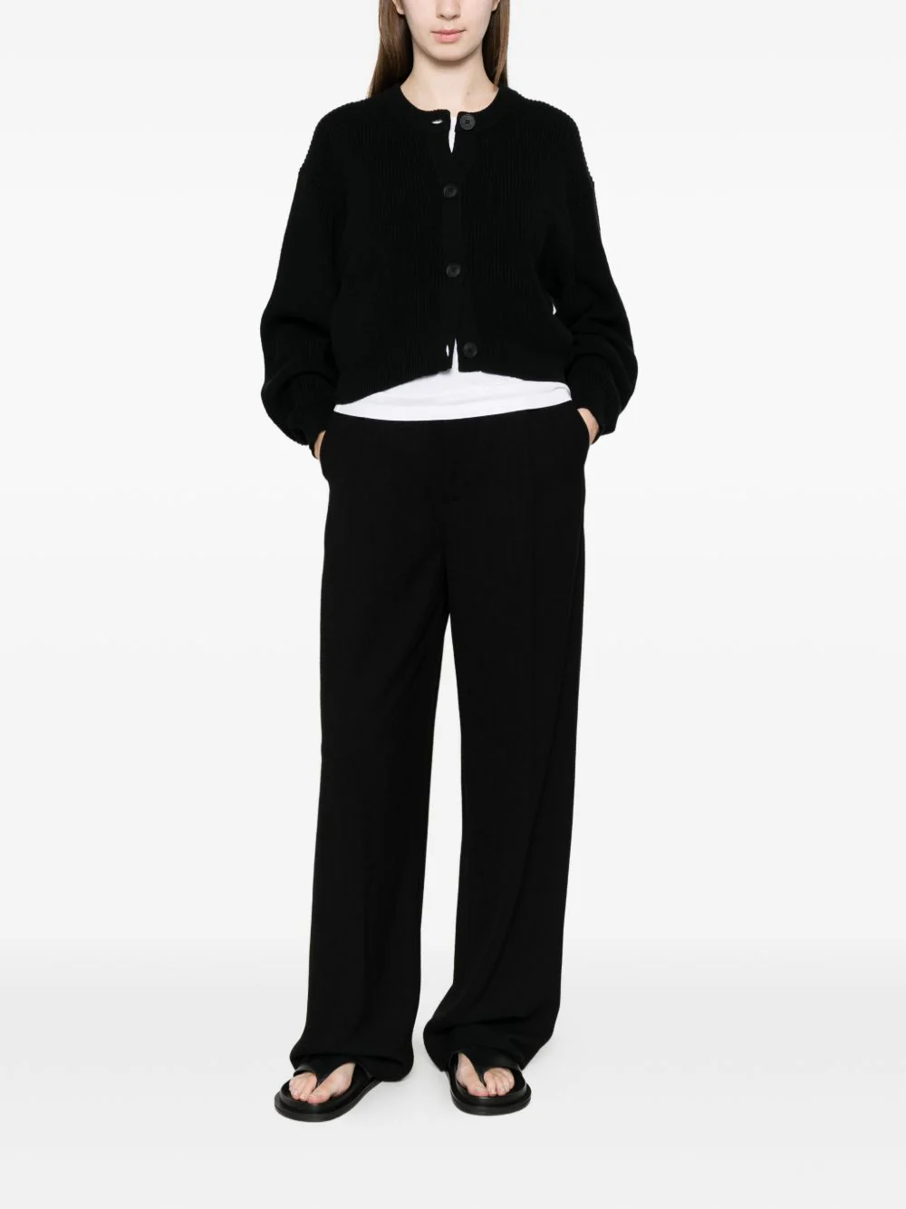 COTTON CREWNECK CARDIGAN - Image 4