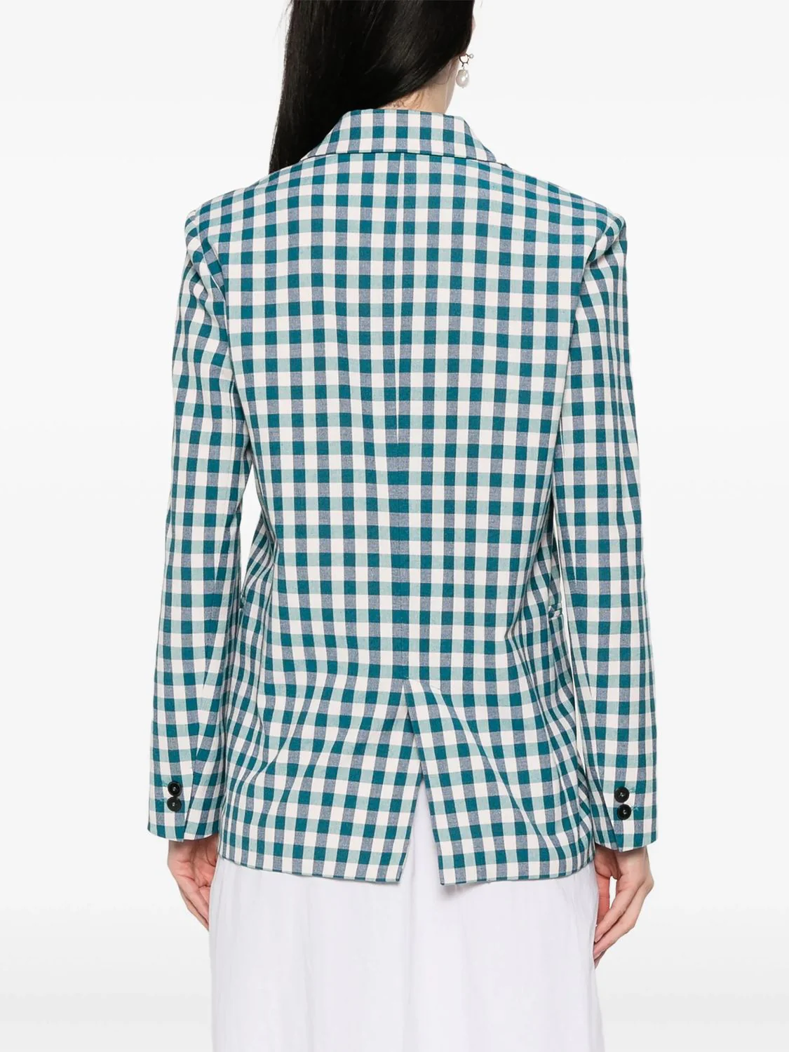 COTTON GINGHAM OVERSIZED JACKET - Image 4