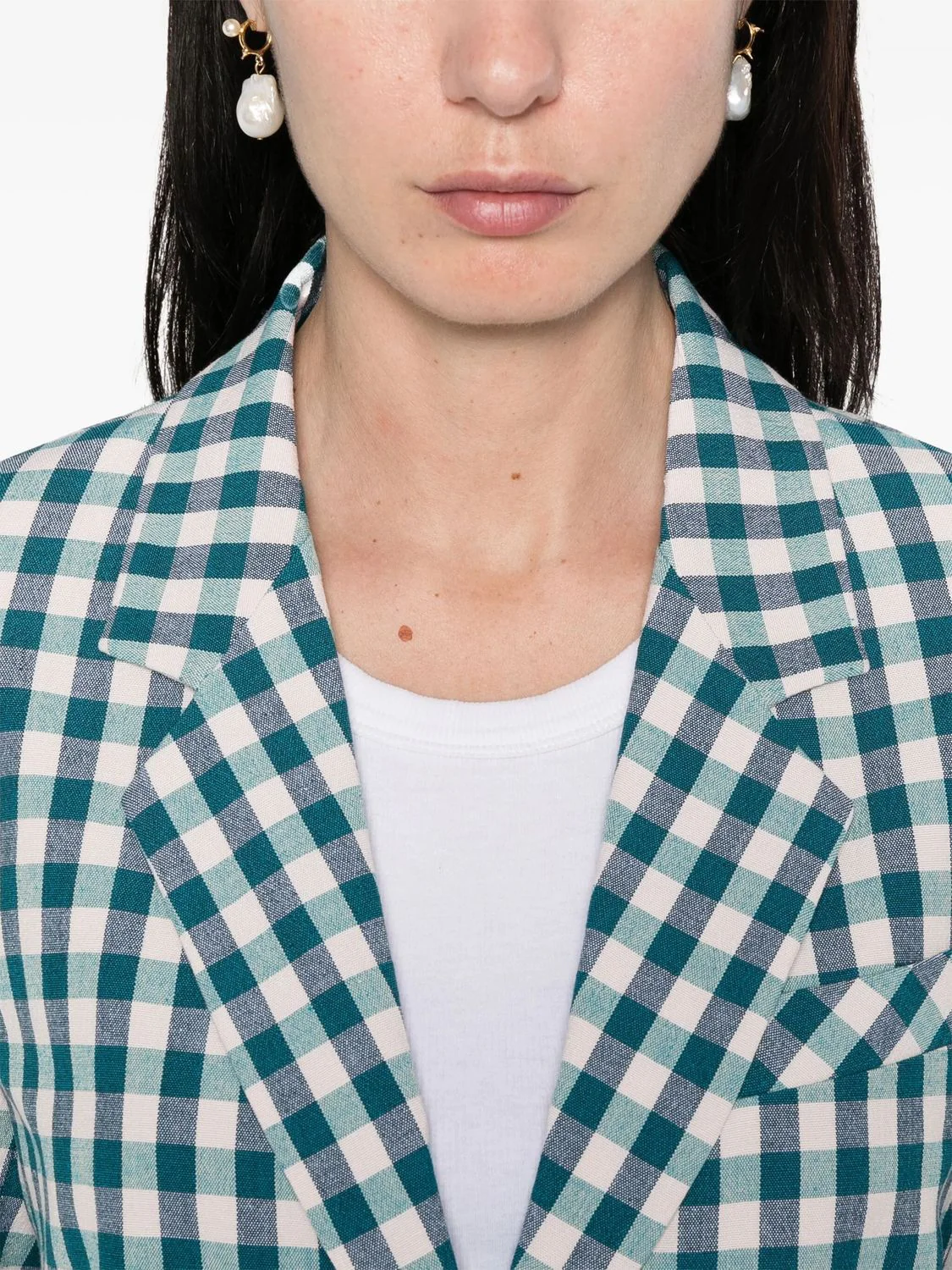 COTTON GINGHAM OVERSIZED JACKET - Image 5