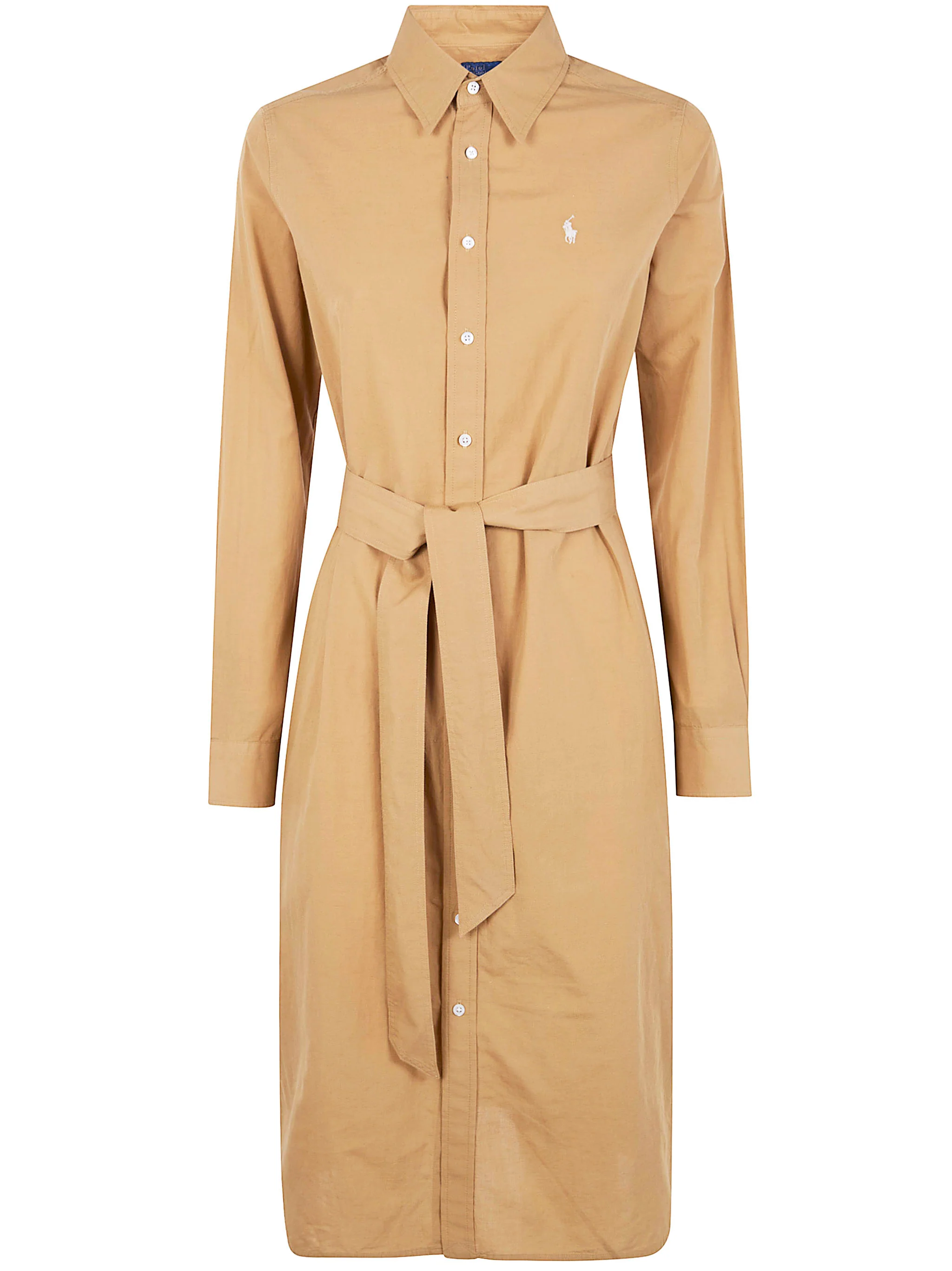 COTTON-LINEN BELTED SHIRT DRESS - Image 5