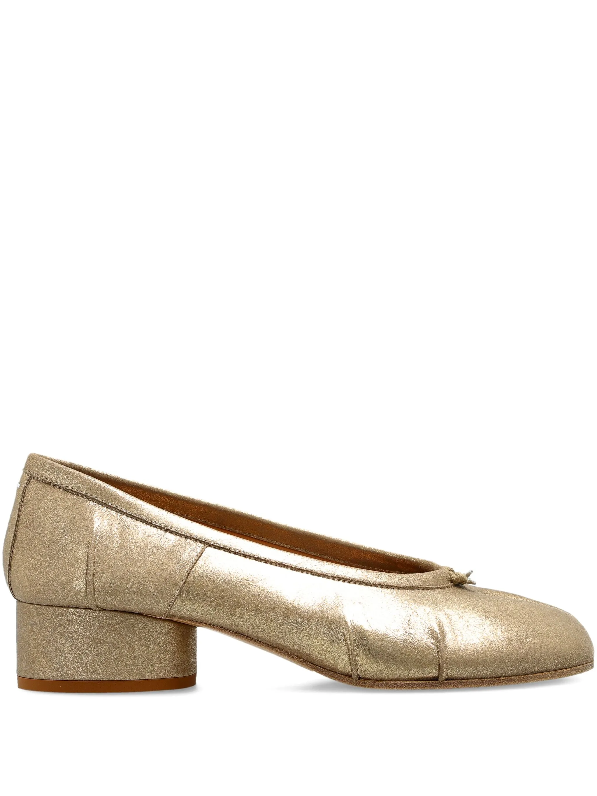 CREAM GOLD GOAT LEATHER BALLET
