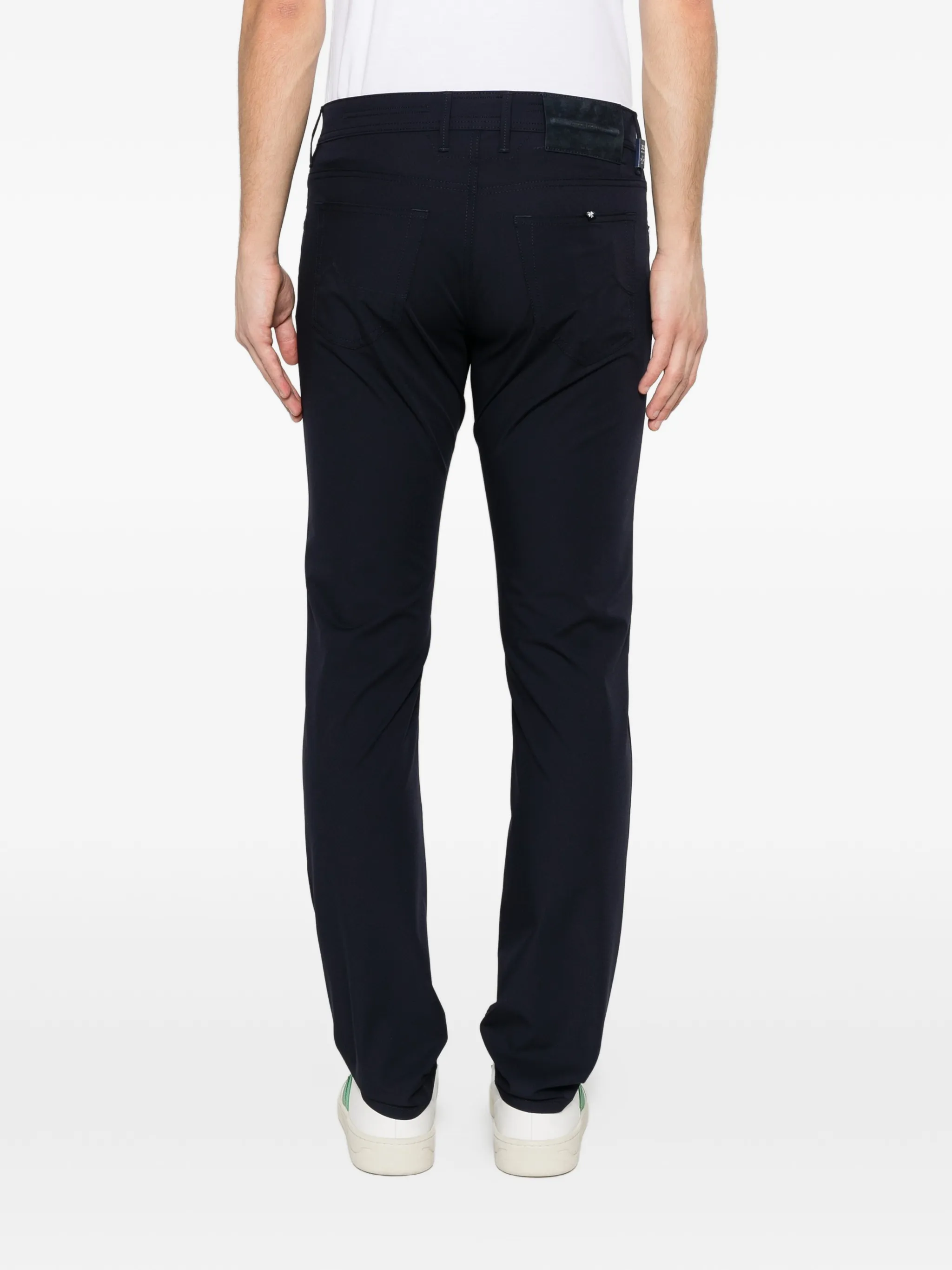DARK BLUE POLYAMIDE ZIPPER PANTS - Image 5