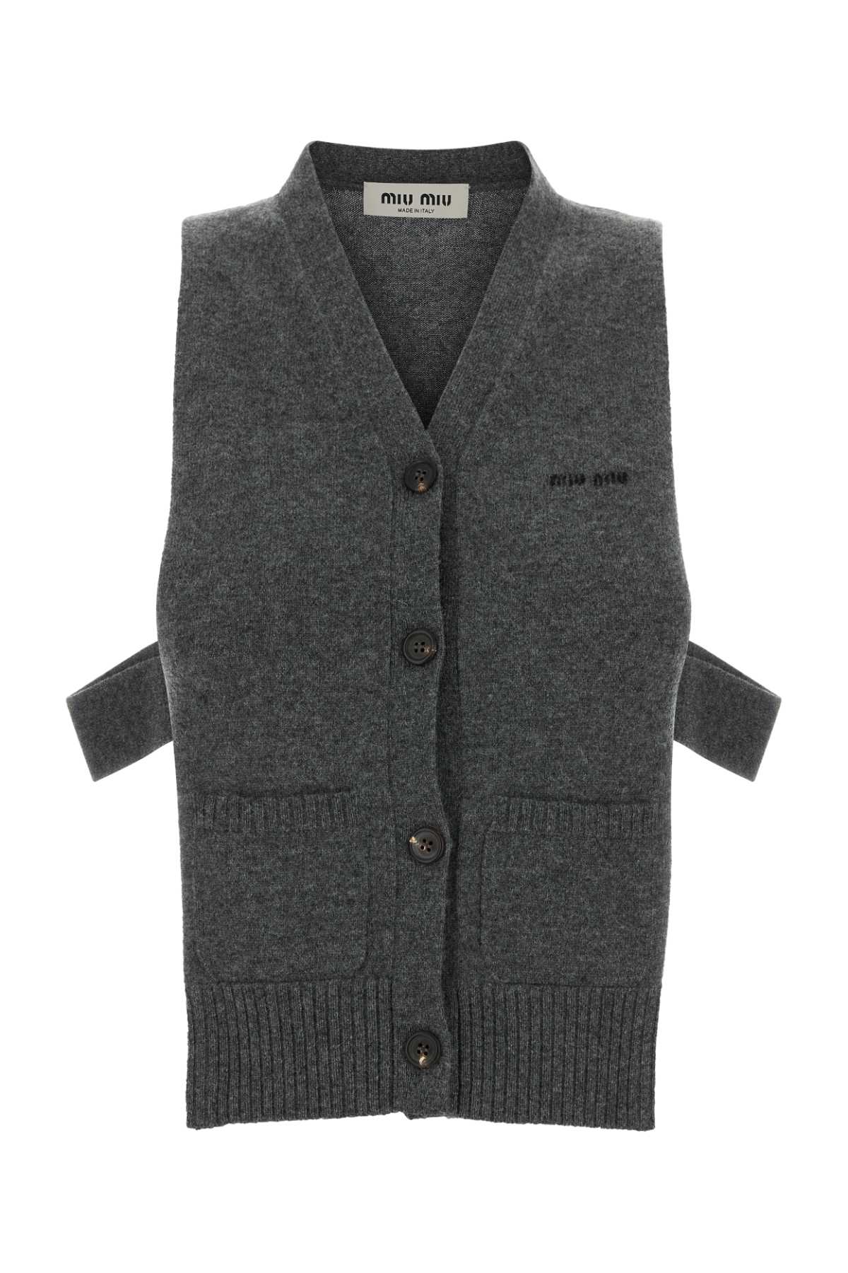 DARK GREY CASHMERE VEST