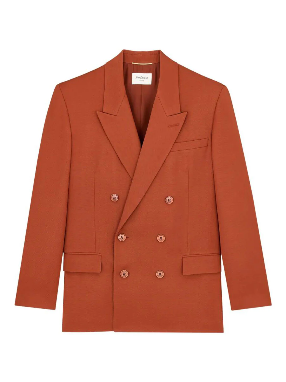 DOUBLE-BREASTED JACKET IN WOOL GABARDINE
