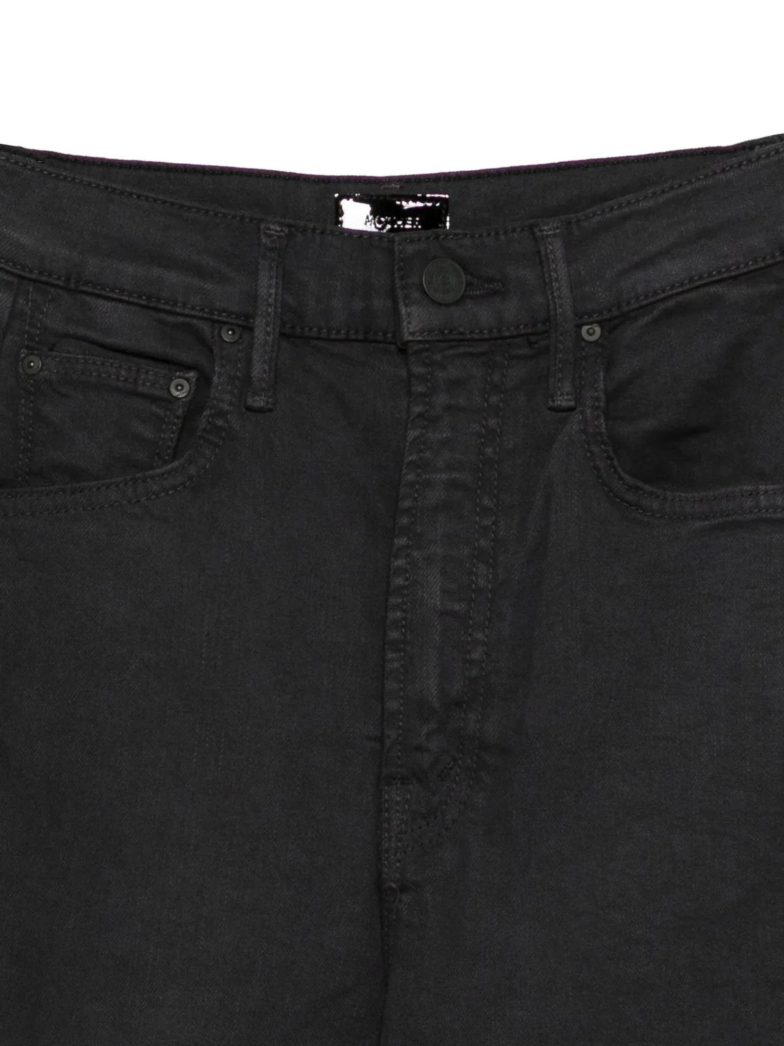 FADED BLACK COTTON LYOCELL ELASTANE PANTS - Image 3