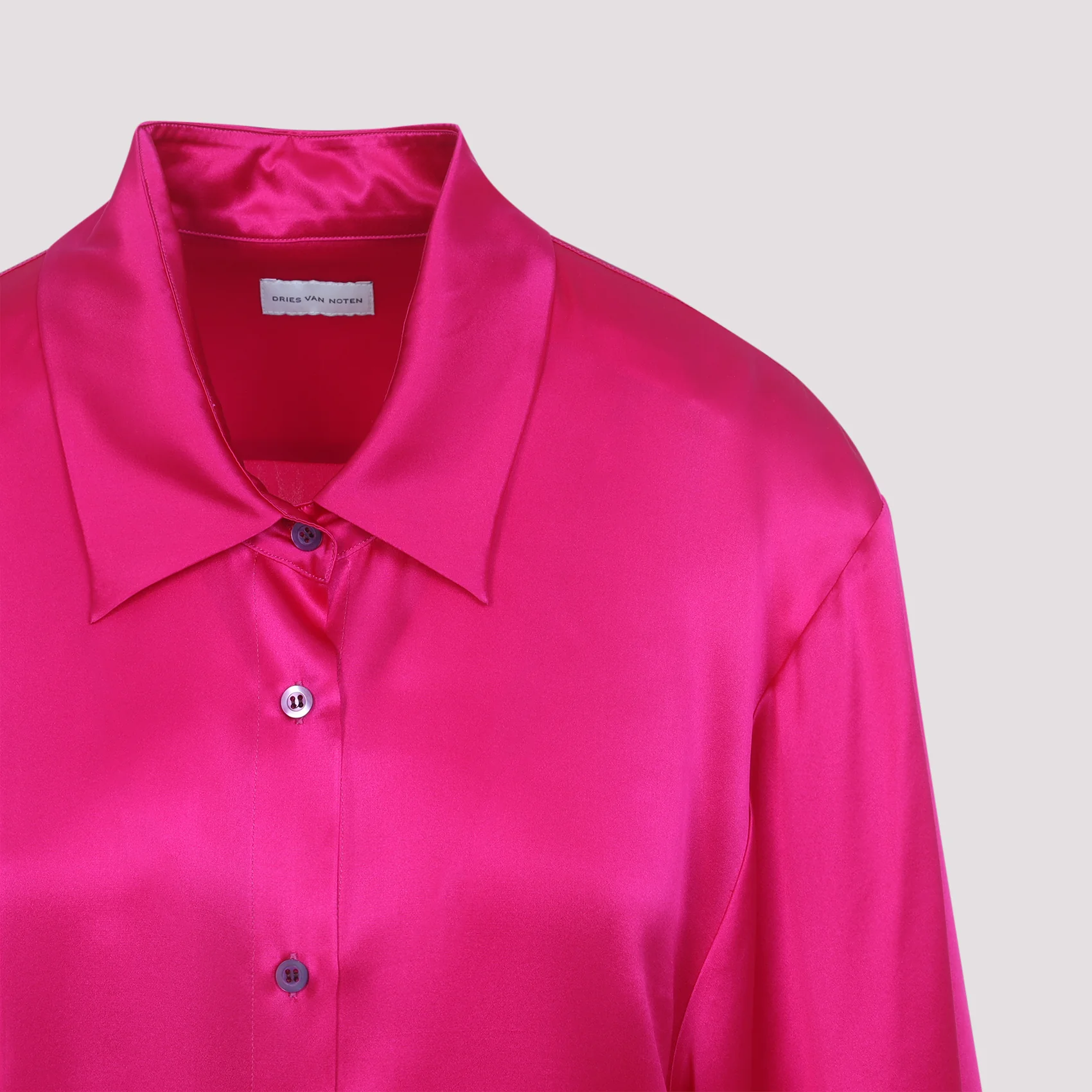 FUCHSIA CLEA SILK SHIRT - Image 4