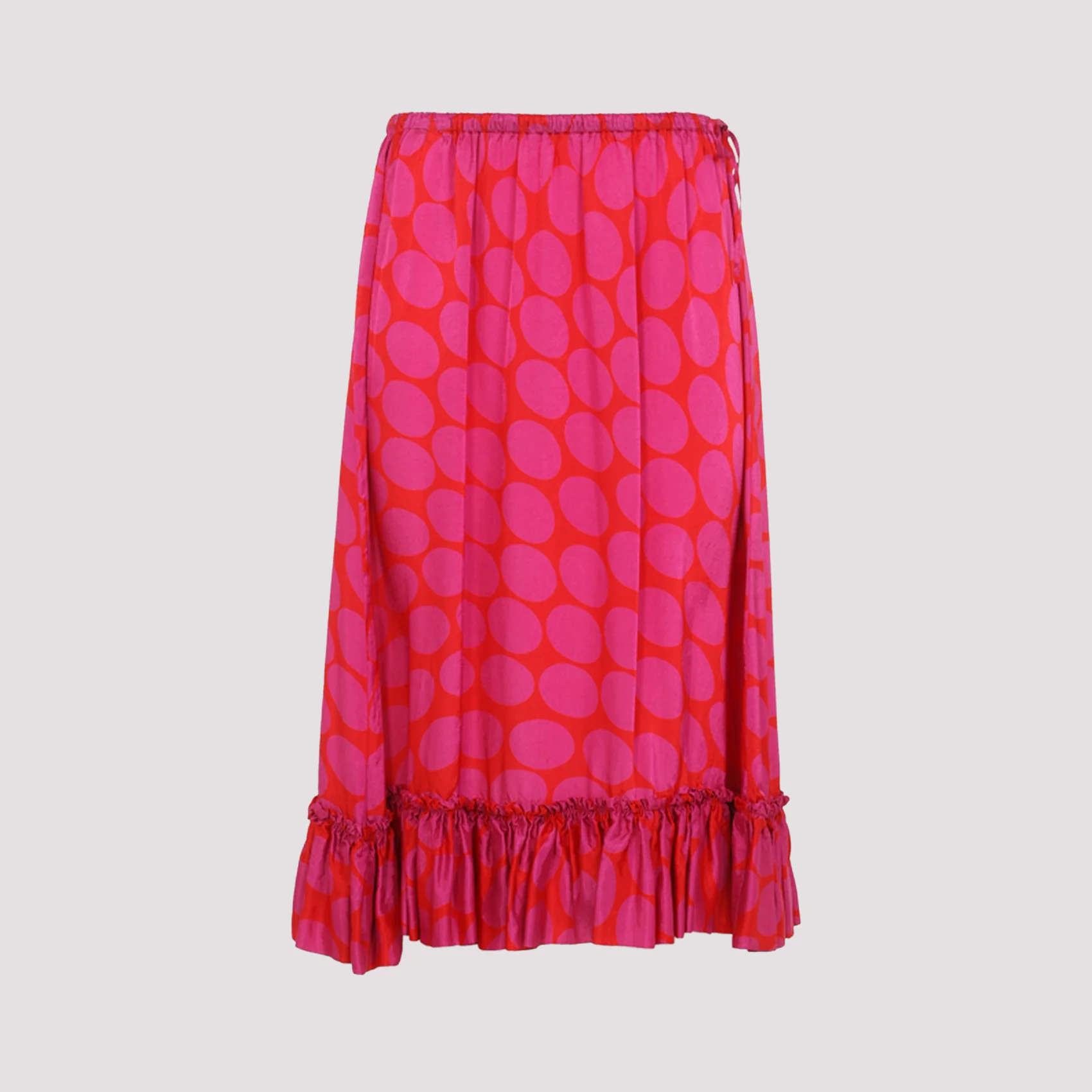 FUCHSIA SAMILA VISCOSE MIDI SKIRT - Image 2