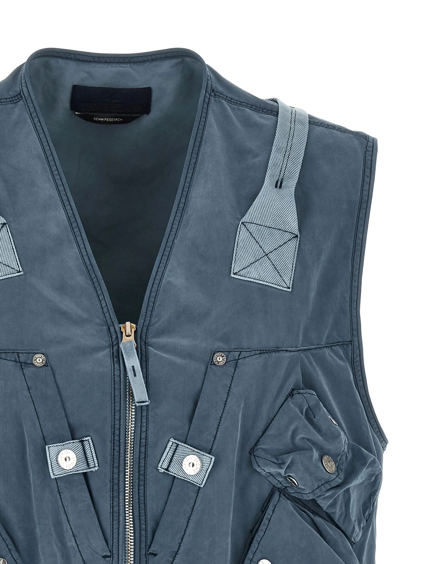 'G100016 David Light Indigo-Tc' vest - Image 3