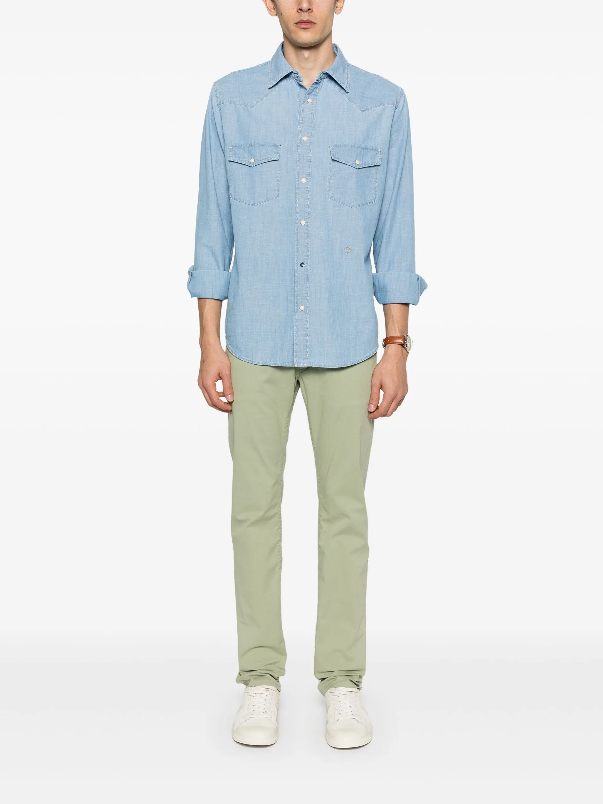 GREEN COTTON SLIM FIT NICK - Image 4