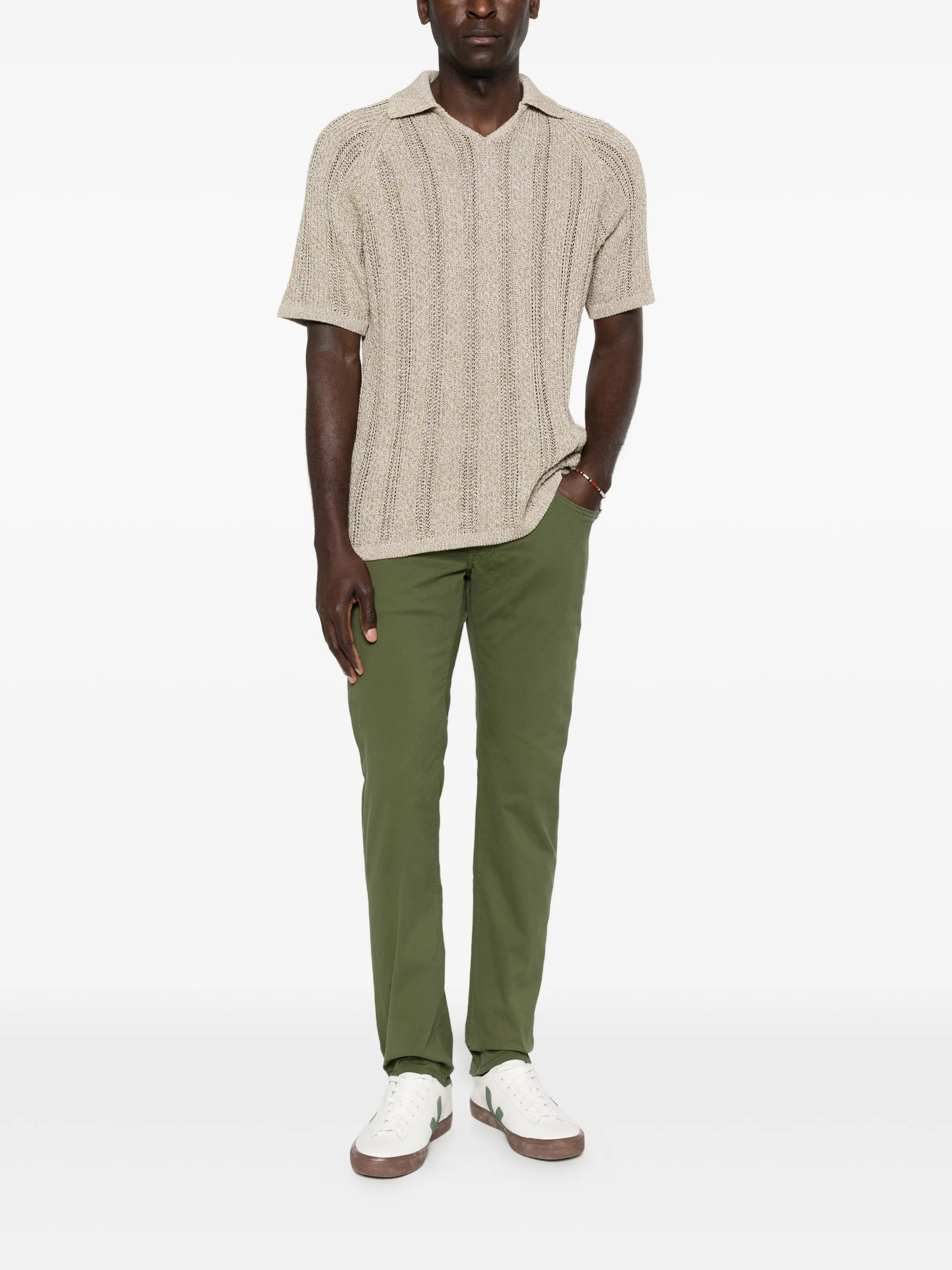 GREEN COTTON SLIM FIT NICK - Image 4