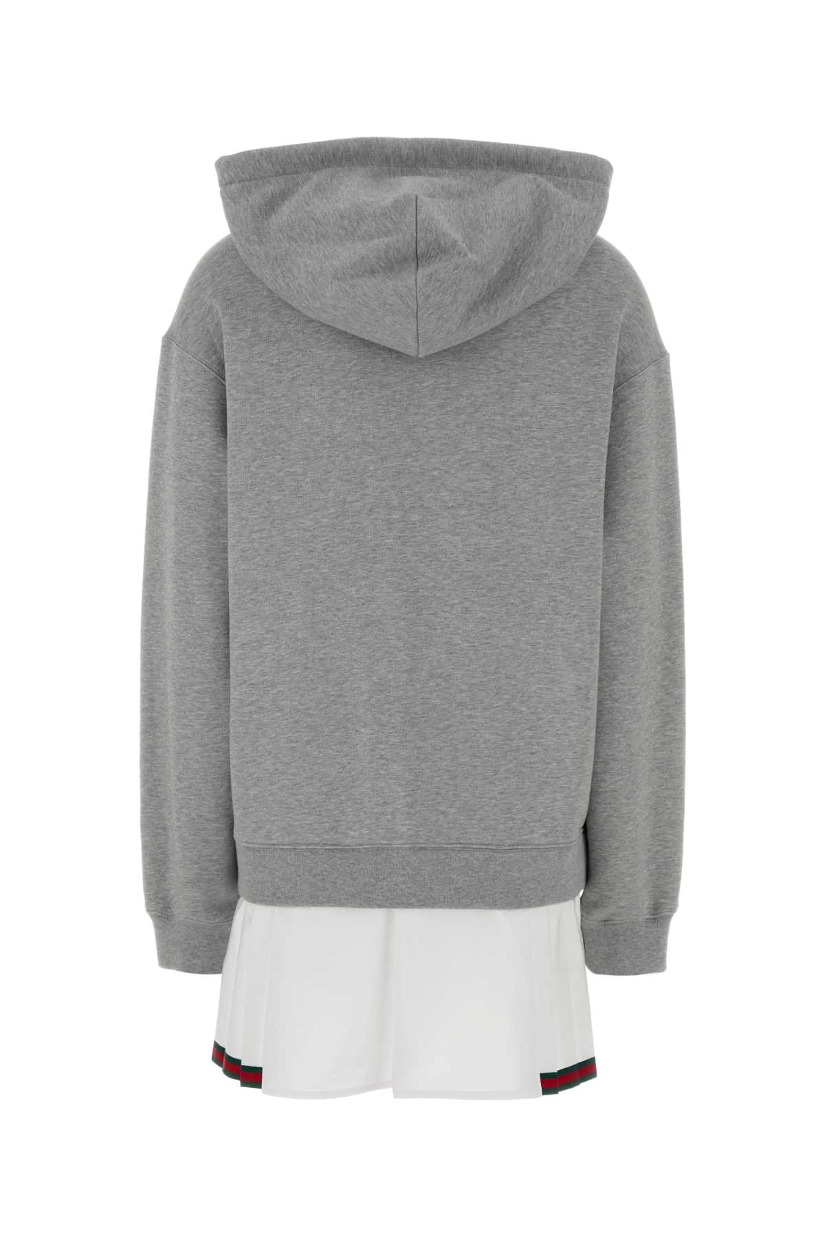 GREY COTTON SWEATSHIRT DRESS - Image 2