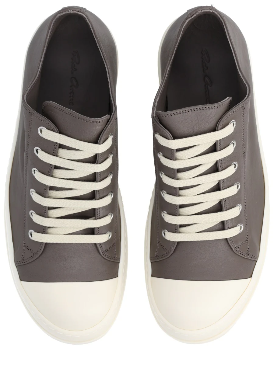 GREY LEATHER SNEAKERS - Image 5