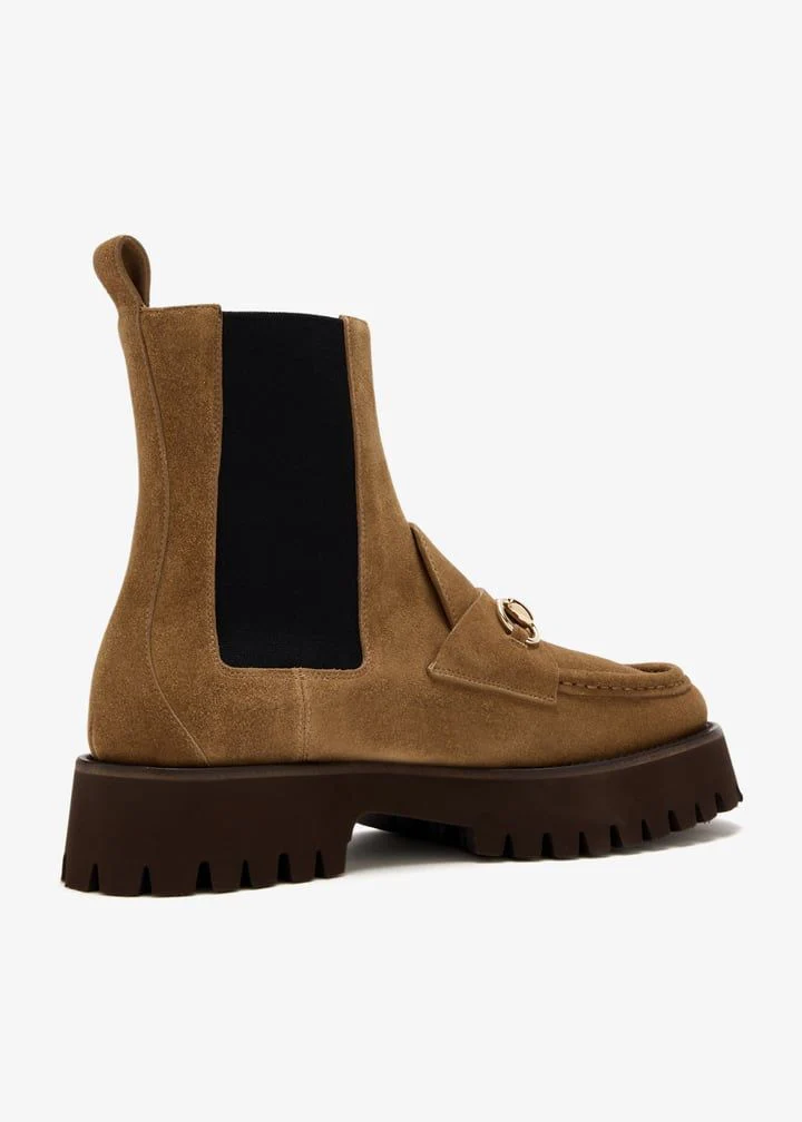 HORSEBIT SUEDE ANKLE BOOTS - Image 3