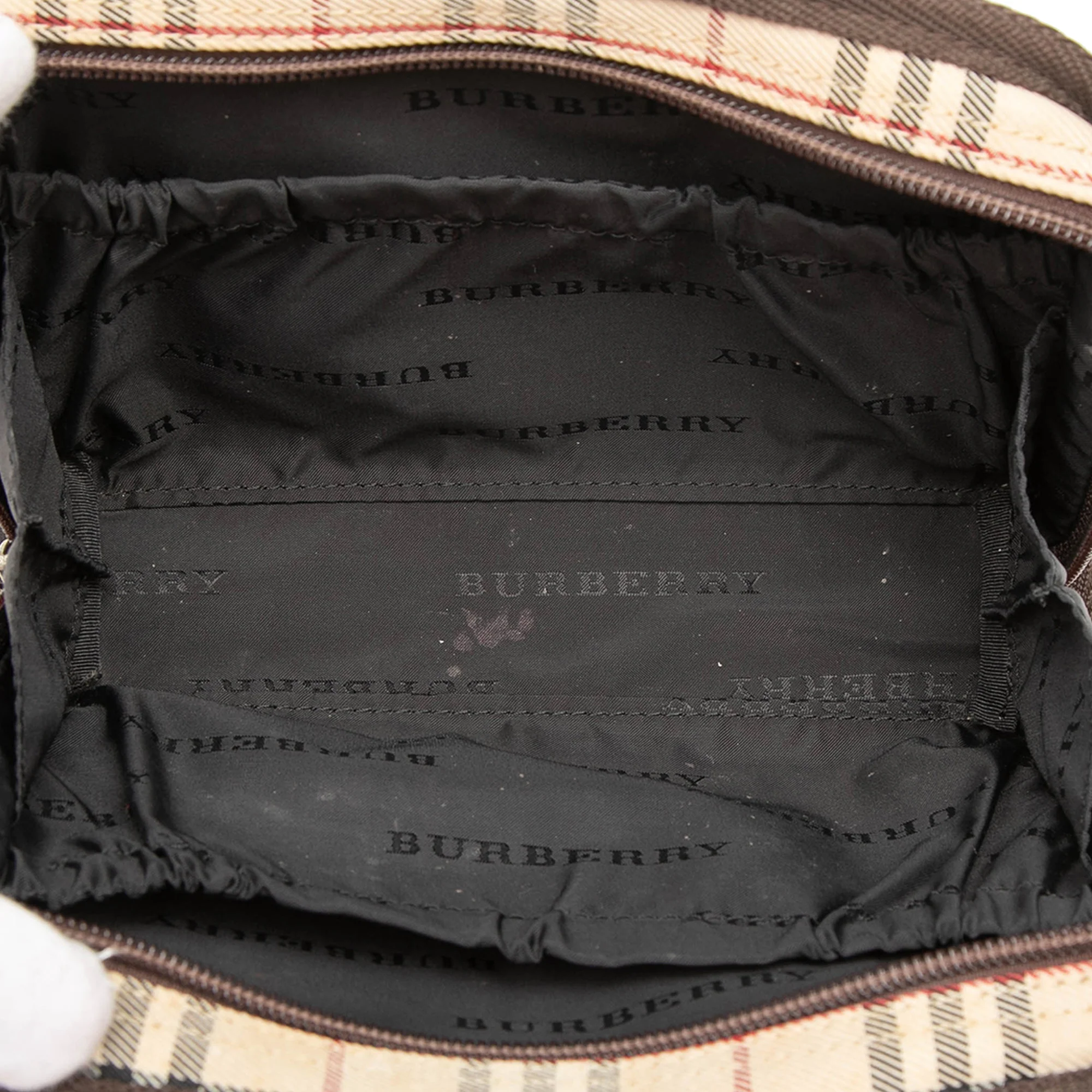 House Check Canvas Cosmetic Pouch - Image 4