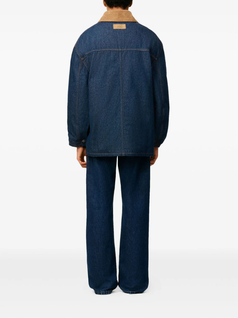 INDIGO BLUE COTTON PADDED WORKER JACKET - Image 5