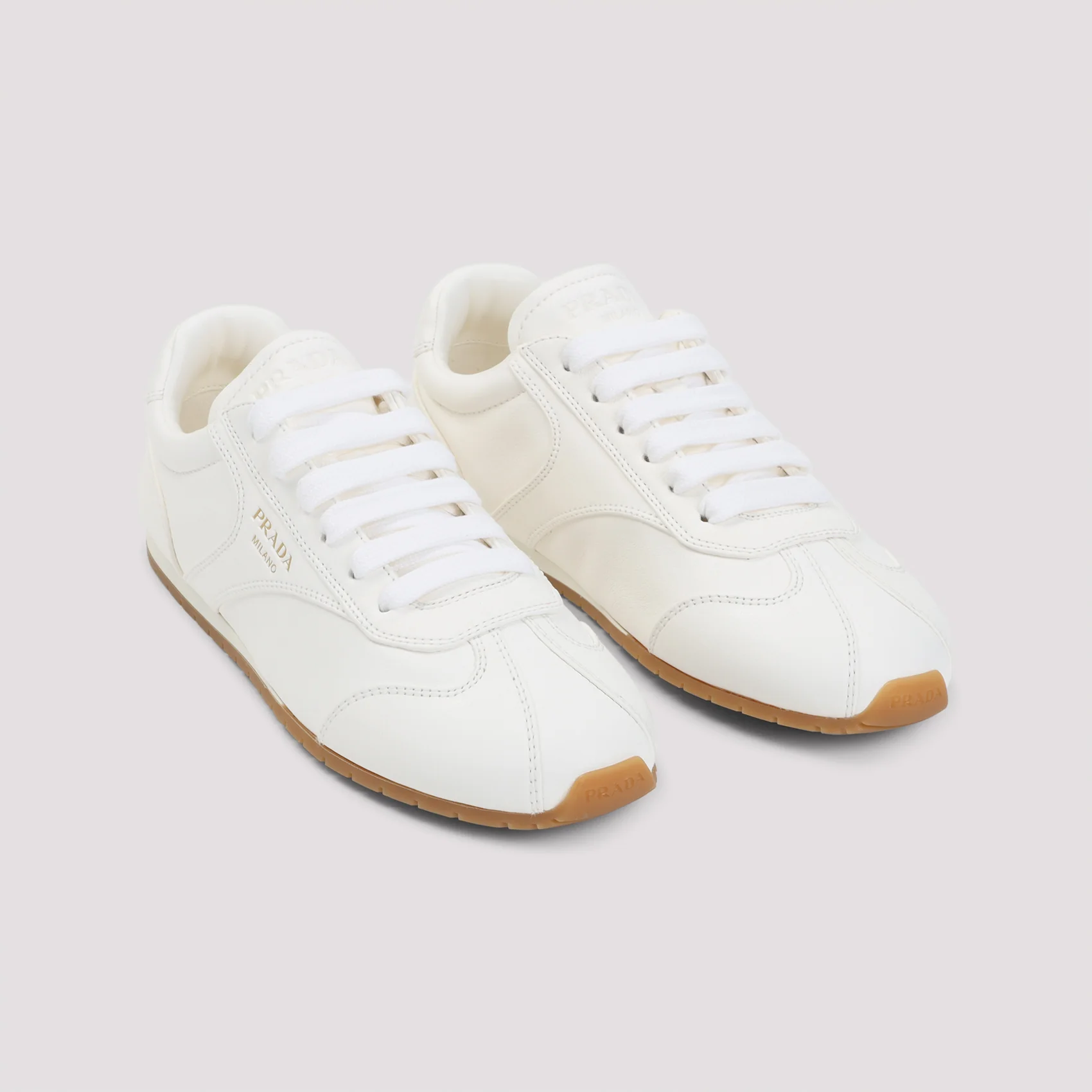 IVORY LAMB LEATHER SNEAKERS - Image 4