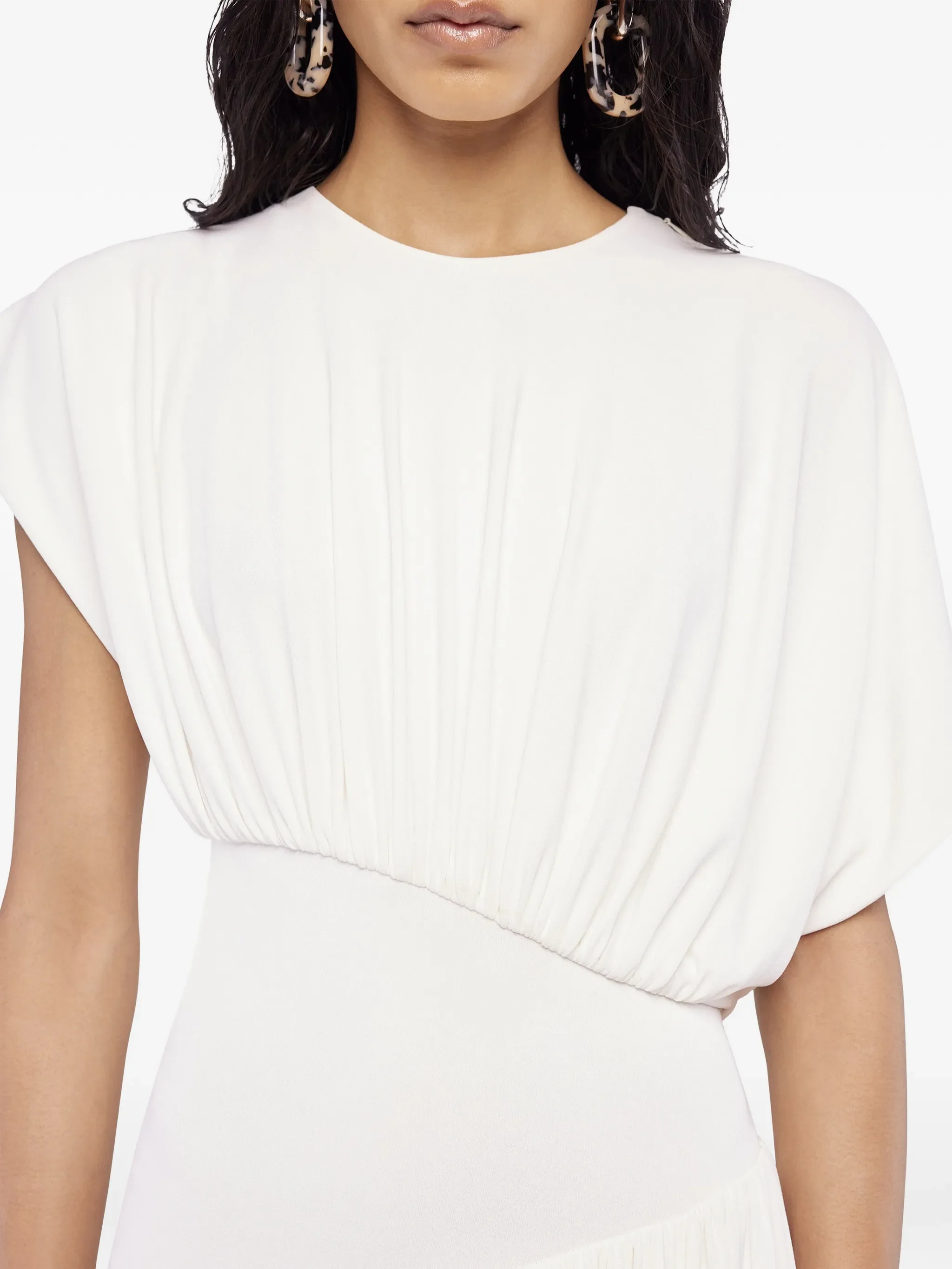 IVORY VISCOSE POLYAMIDE ELASTANE DRESS - Image 4