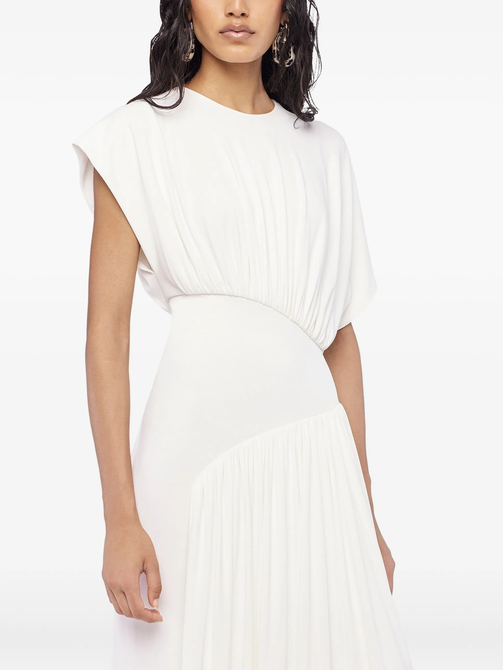 IVORY VISCOSE POLYAMIDE ELASTANE DRESS - Image 5