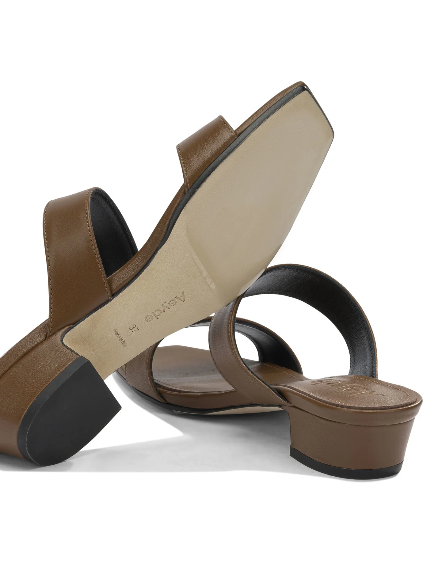 KEMI 3 MM BROWN NAPPA LEATHER SANDALS - Image 5