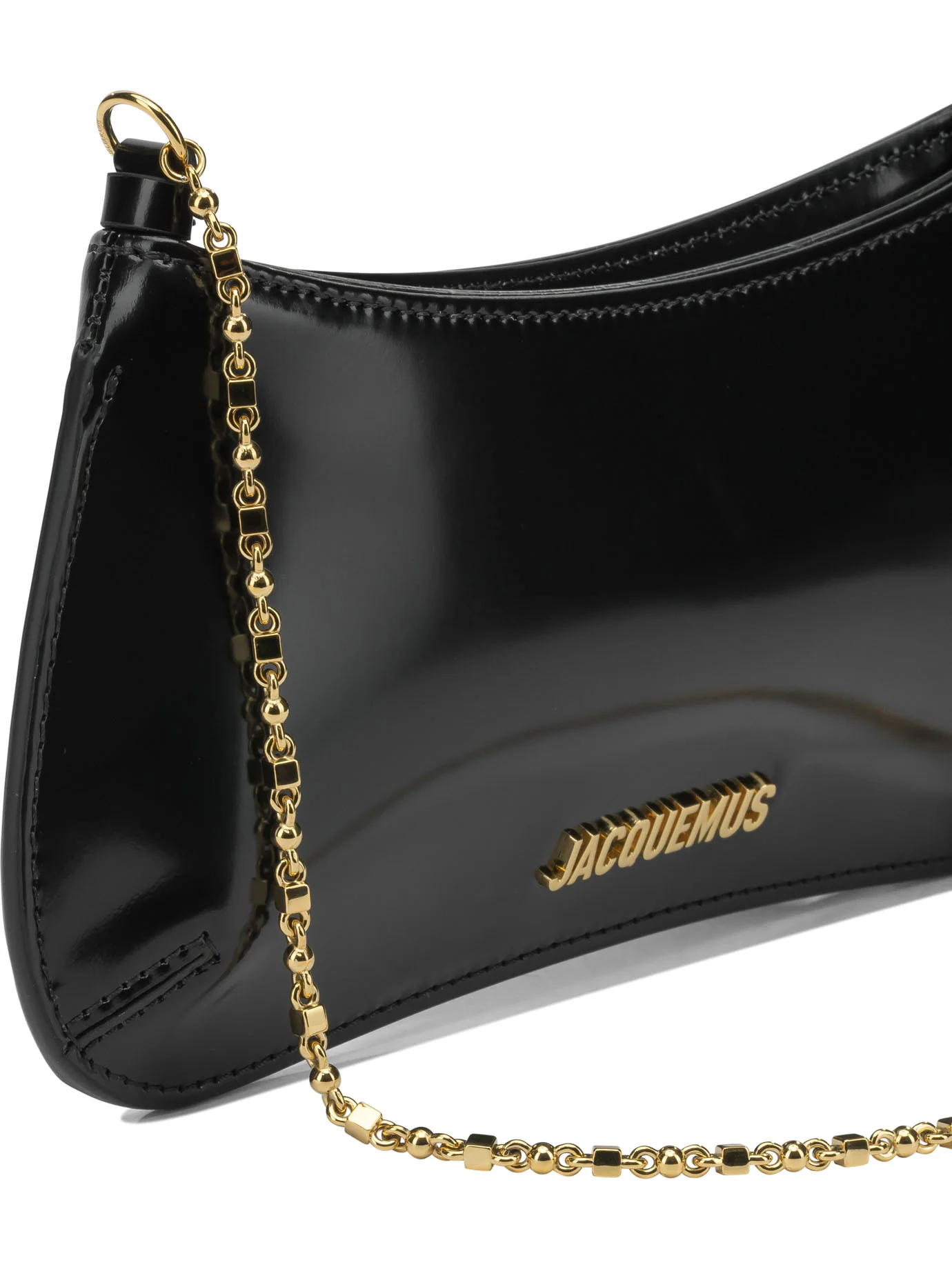 LE PETIT BISOU CHAINE SMALL BLACK CALF LEATHER SHOULDER BAG - Image 4