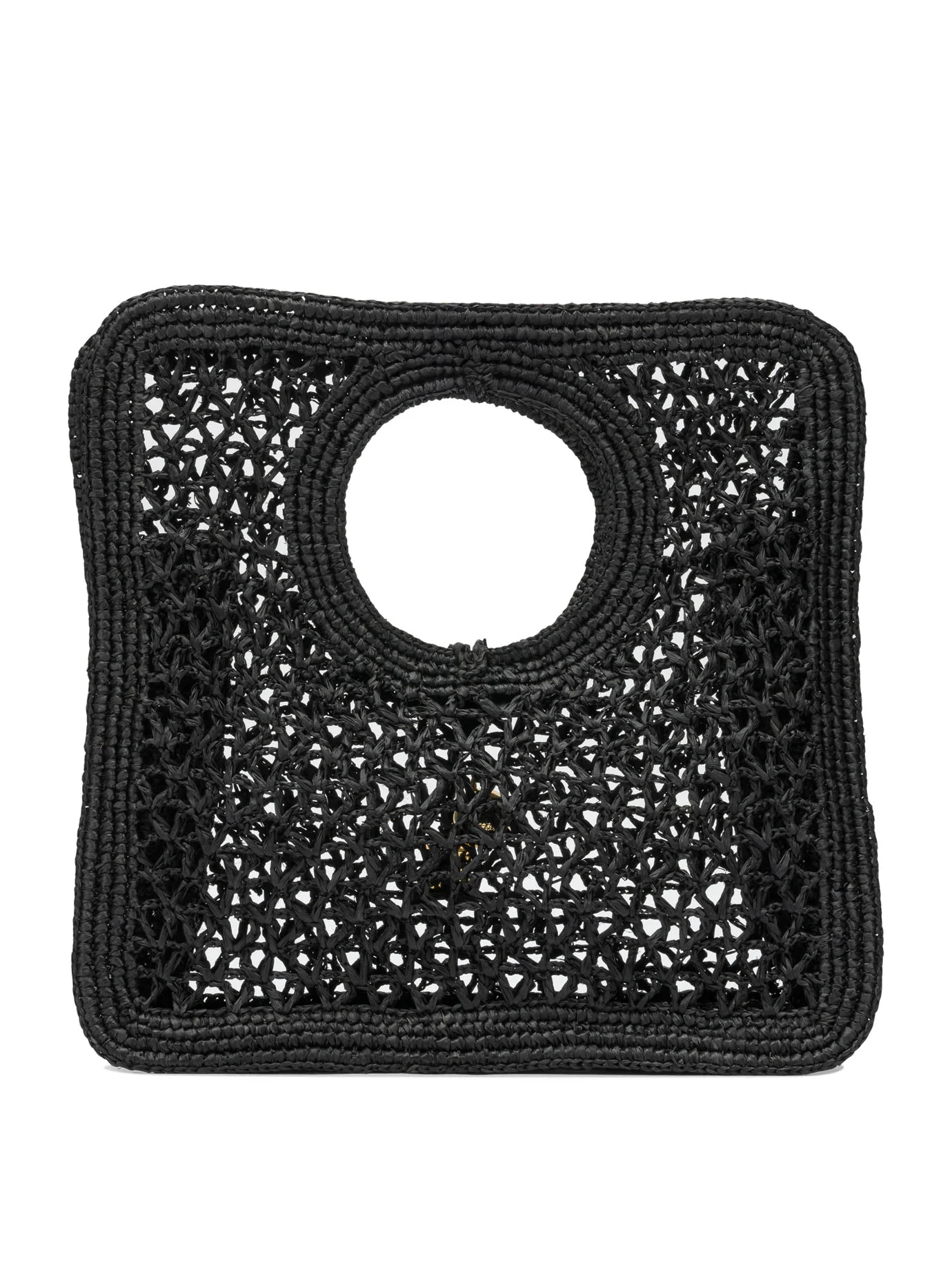 LE PETITE CARRE SPIAGGIA MEDIUM BLACK RAFFIA HANDBAG - Image 3