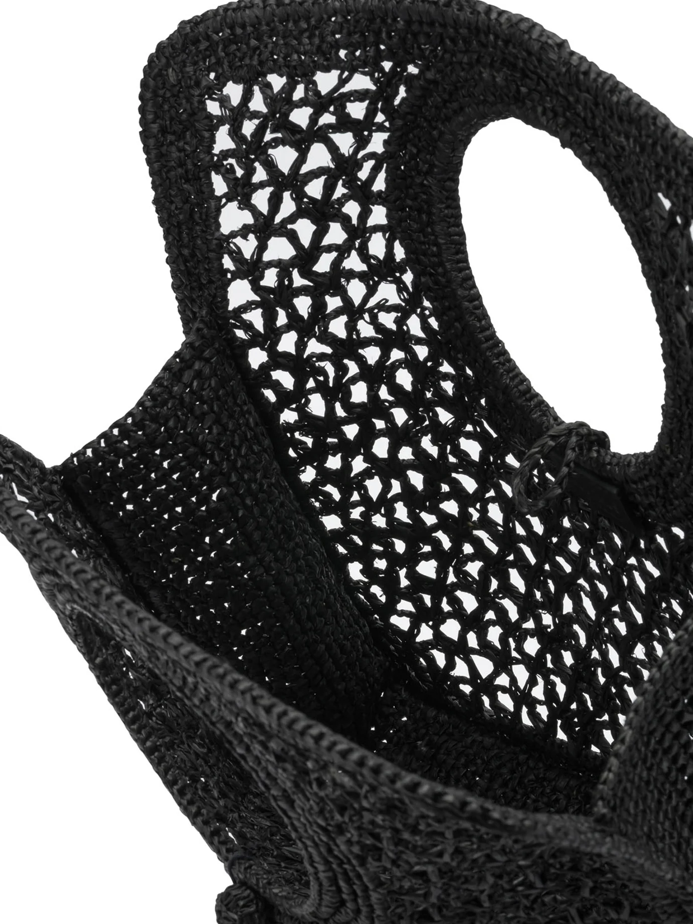 LE PETITE CARRE SPIAGGIA MEDIUM BLACK RAFFIA HANDBAG - Image 5