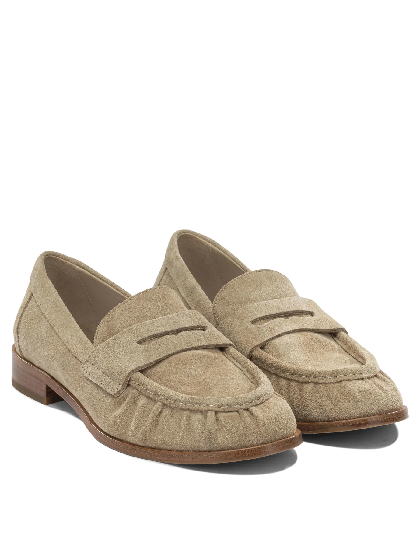 LEATHER BEIGE LOAFERS - Image 2