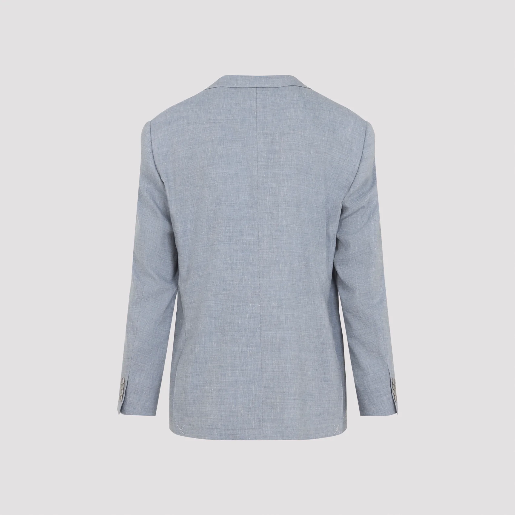 LIGHT BLUE LINEN AND WOOL SUIT - Image 4