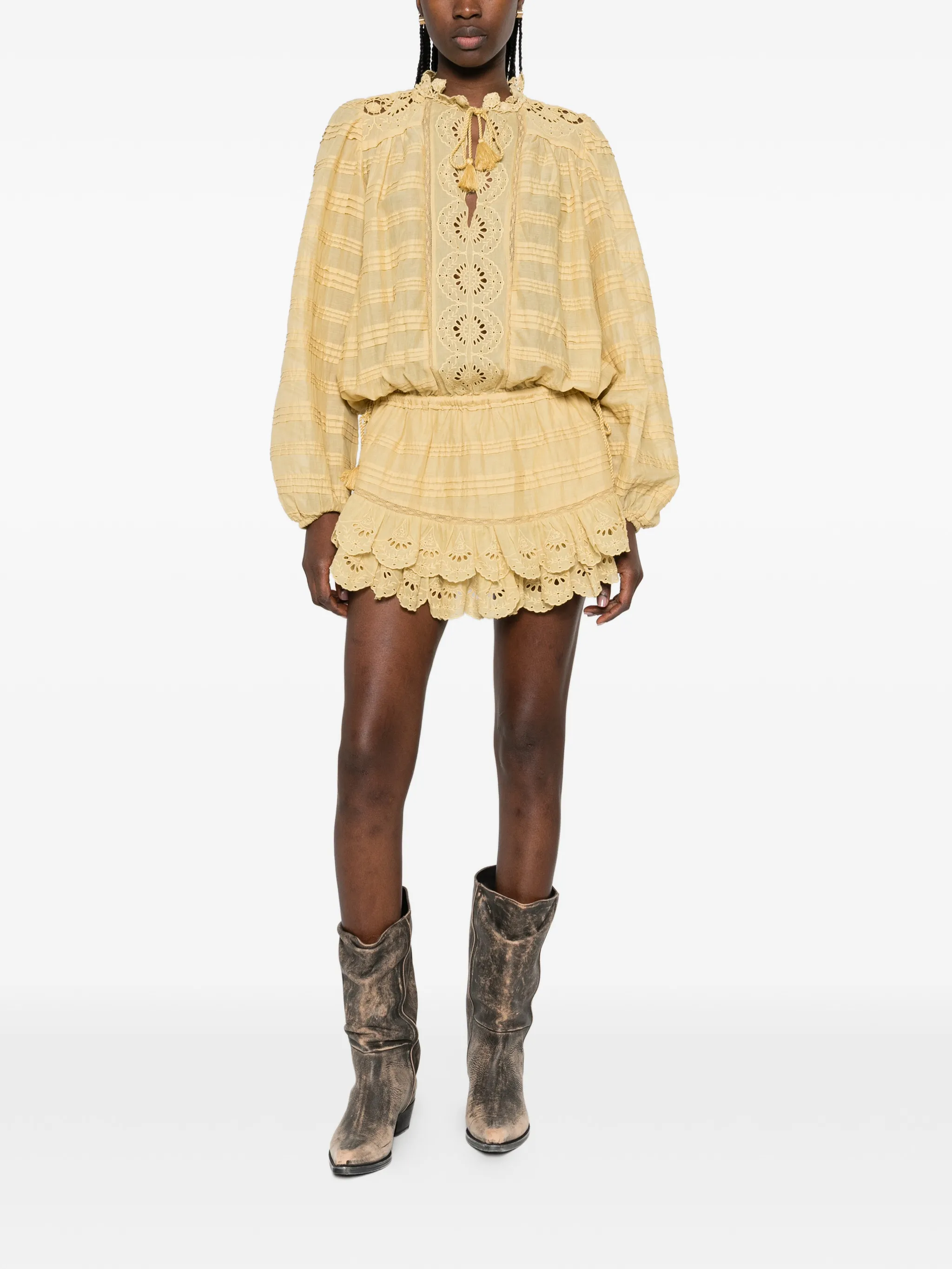 LIGHT OCHRE COTTON PREYA - Image 2