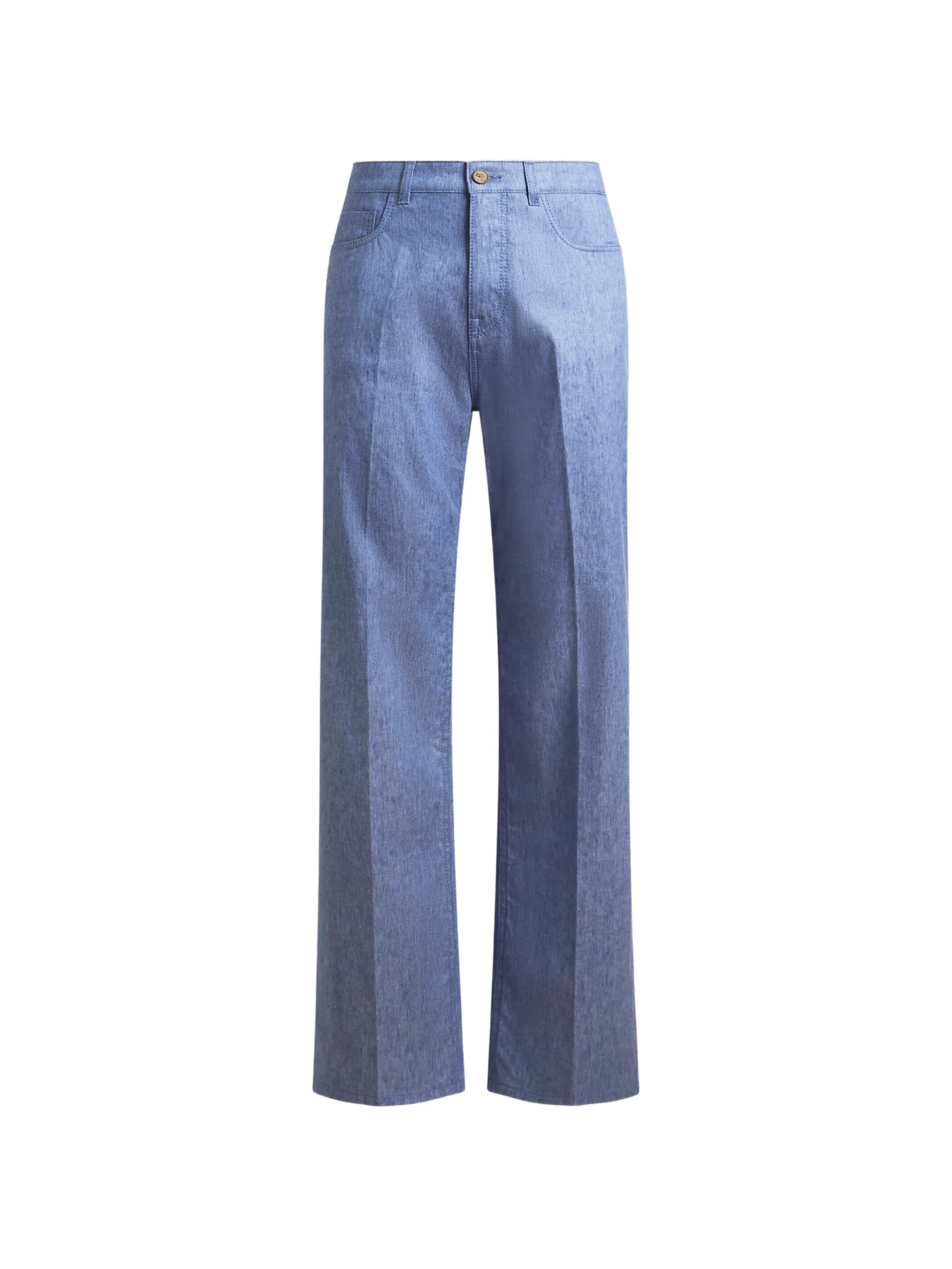 LINEN COTTON IRON PLEAT DENIM