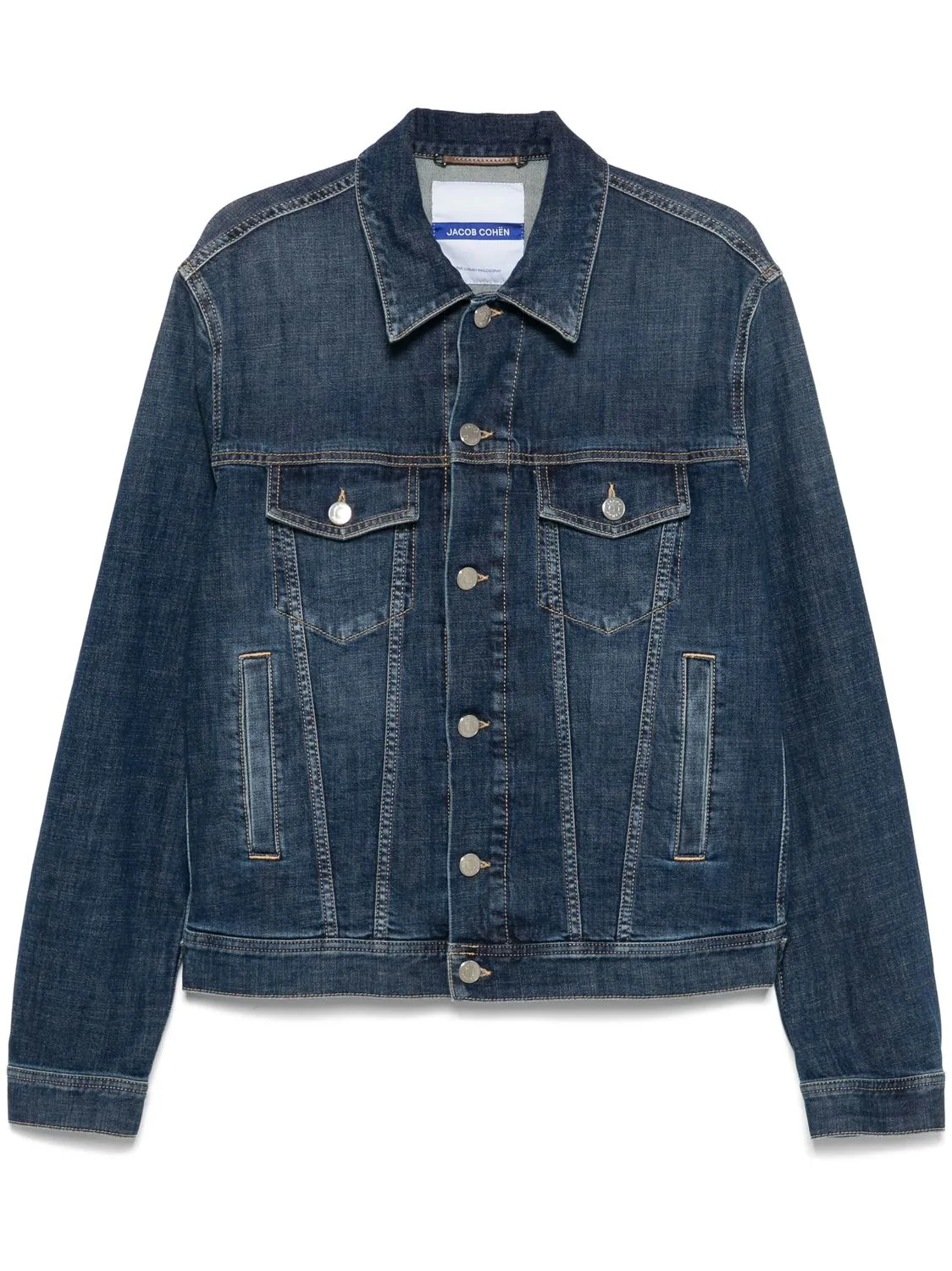 MEDIUM BLUE COTTON ELASTANE OUTERWEAR