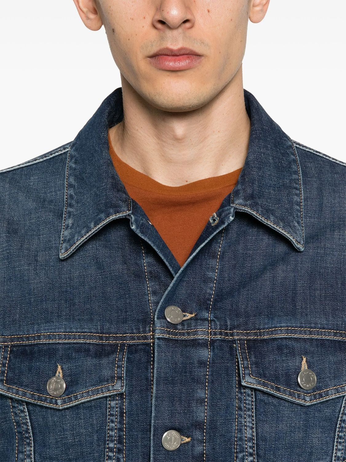 MEDIUM BLUE COTTON ELASTANE OUTERWEAR - Image 5
