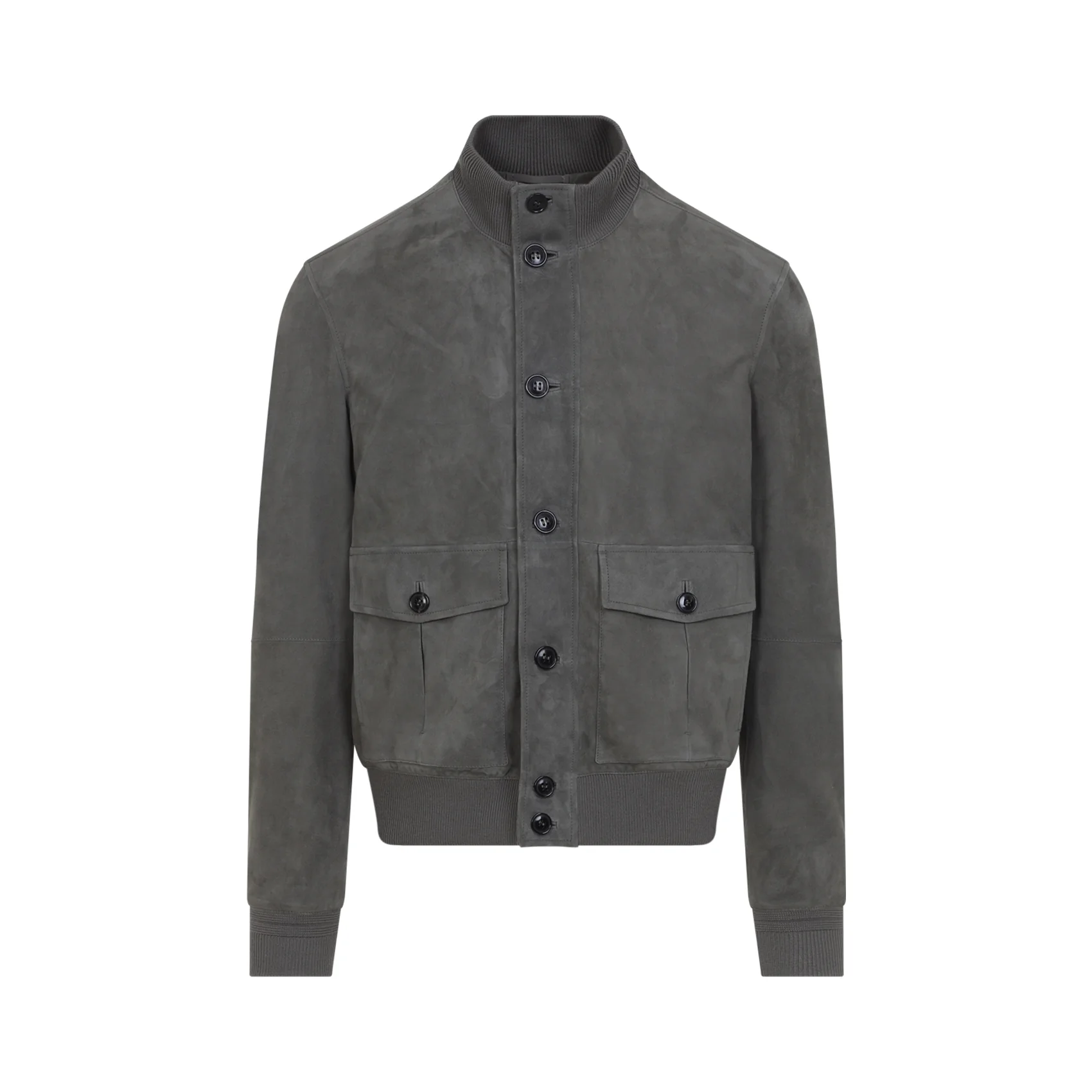 MEDIUM GREY LAMB LEATHER BLOUSON JACKET