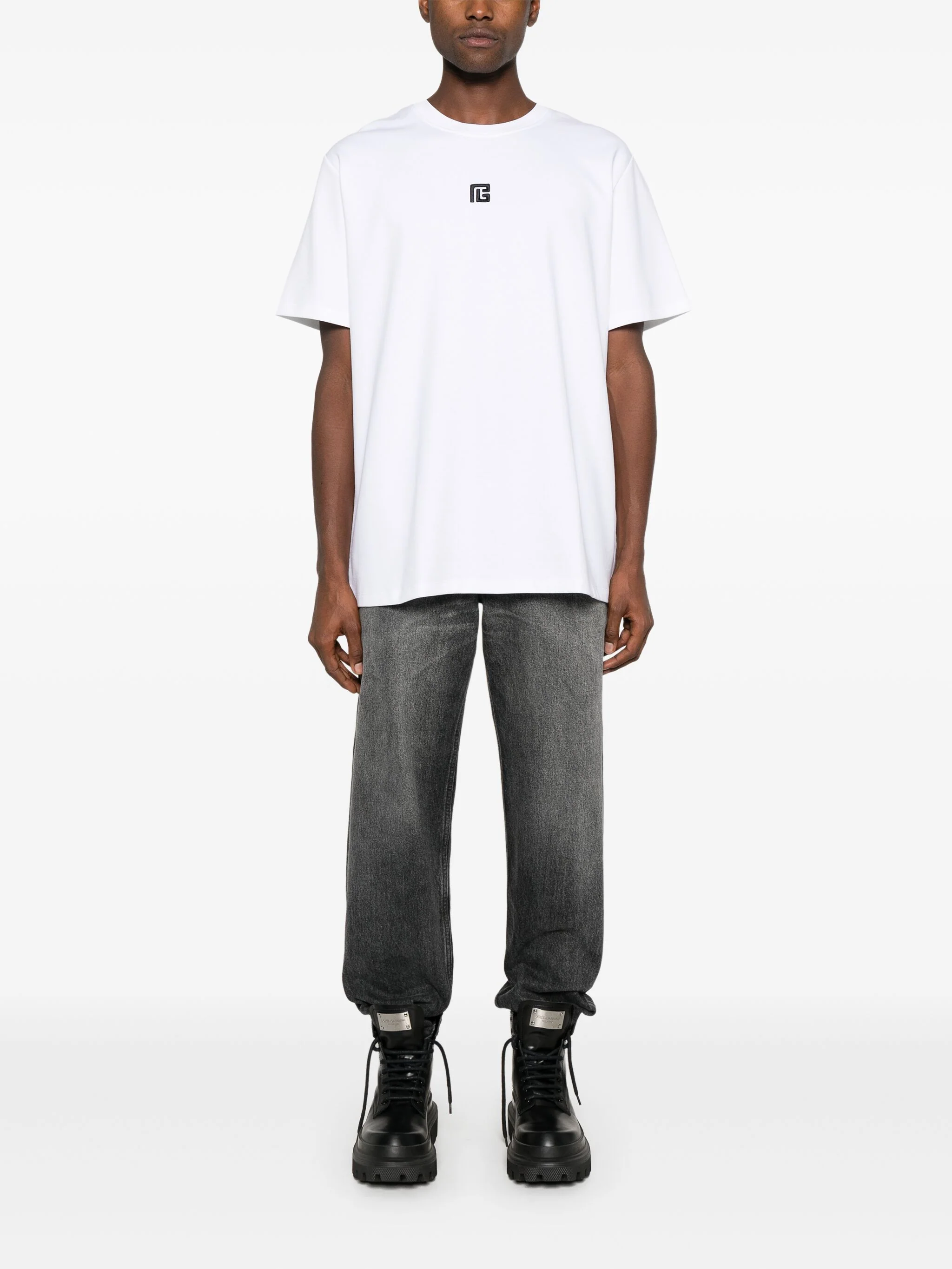 MEN WHITE MODAL BLEND T-SHIRT - Image 2