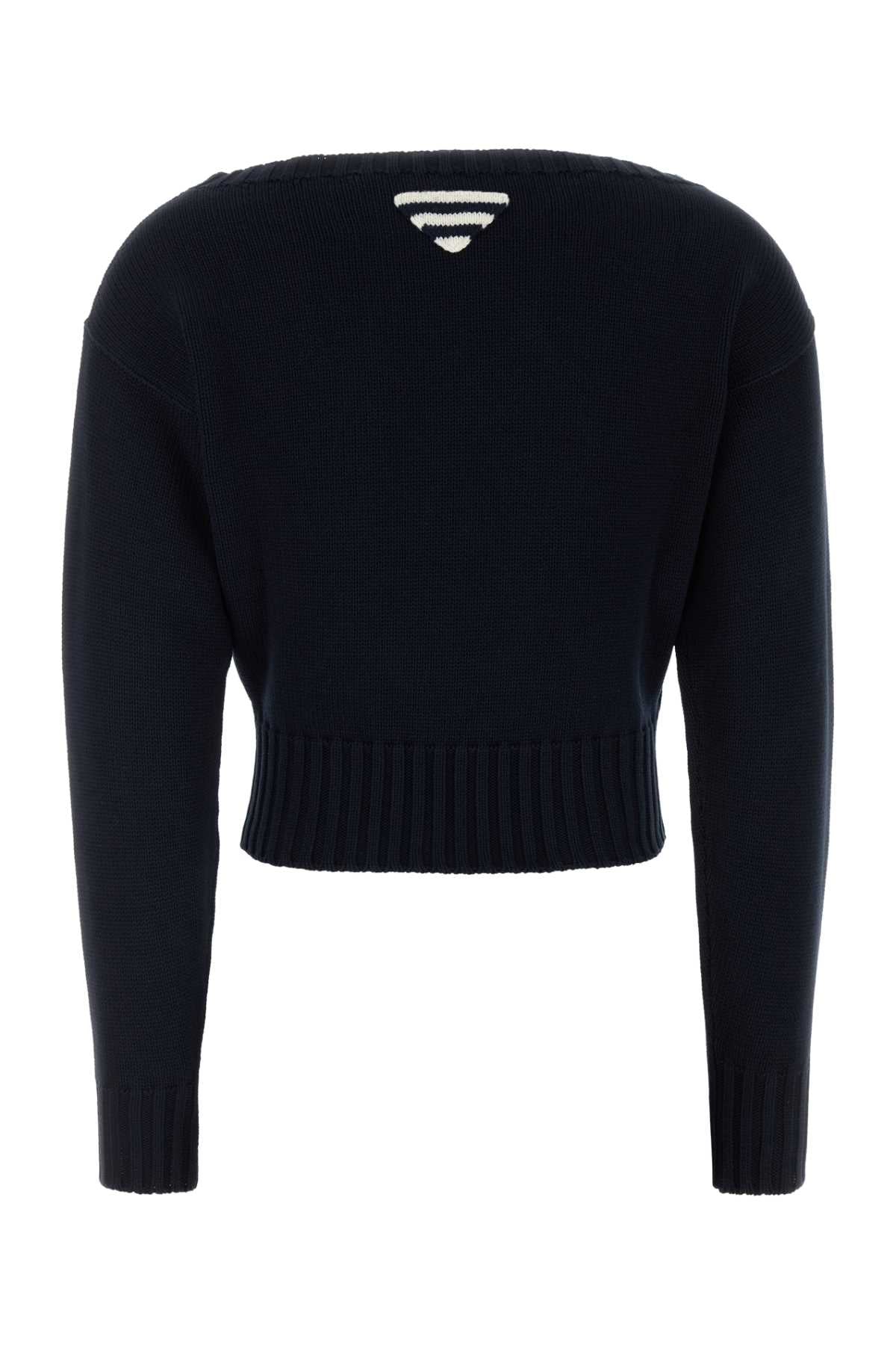 MIDNIGHT BLUE COTTON SWEATER - Image 2