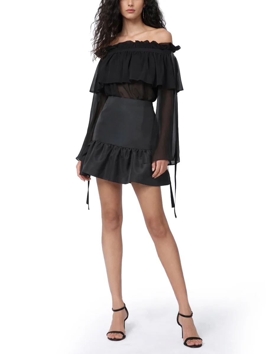 MINI PEPLUM SKIRT - Image 2
