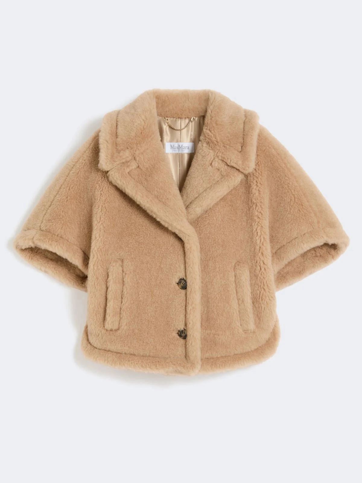 Mixed wool jacket with shorts sleeves