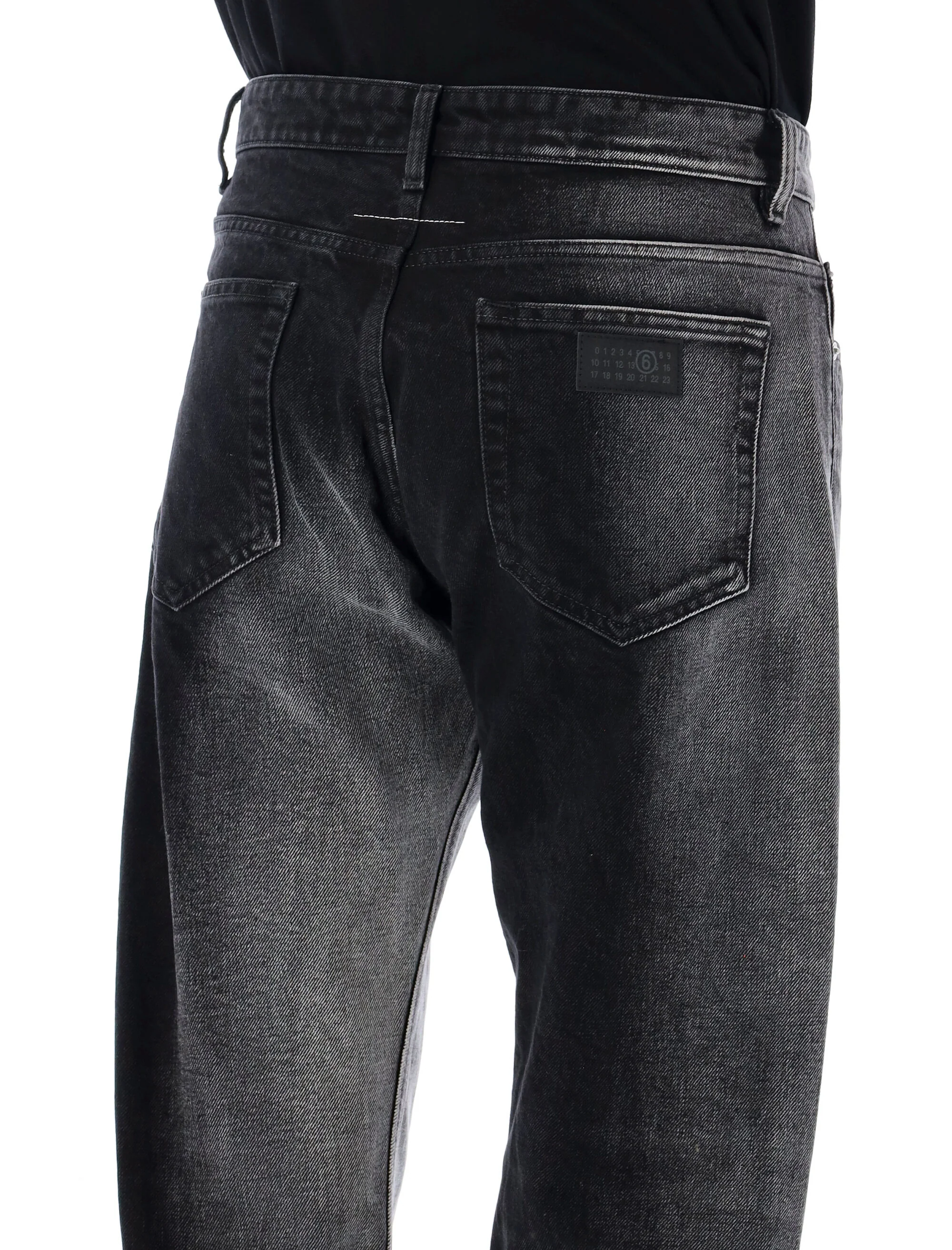 MM6 MAISON MARGIELA FADED STRAIGHT-LEG JEANS - Image 3
