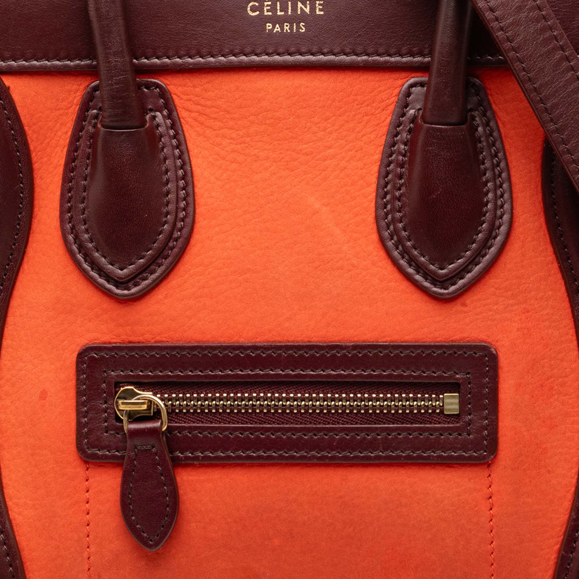Nano Tricolor Nubuck and Calfskin Luggage Tote - Image 7