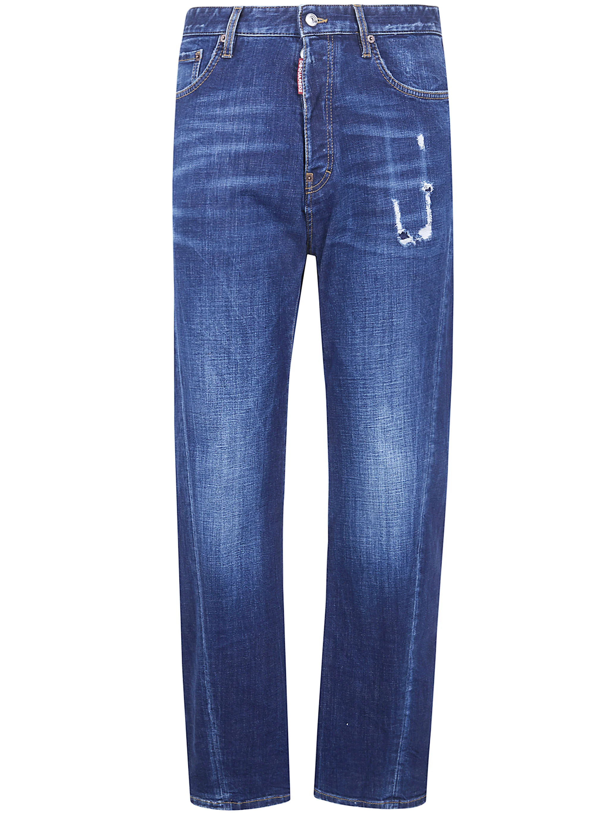 NAVY BLUE COTTON ELASTANE PANTS - Image 4