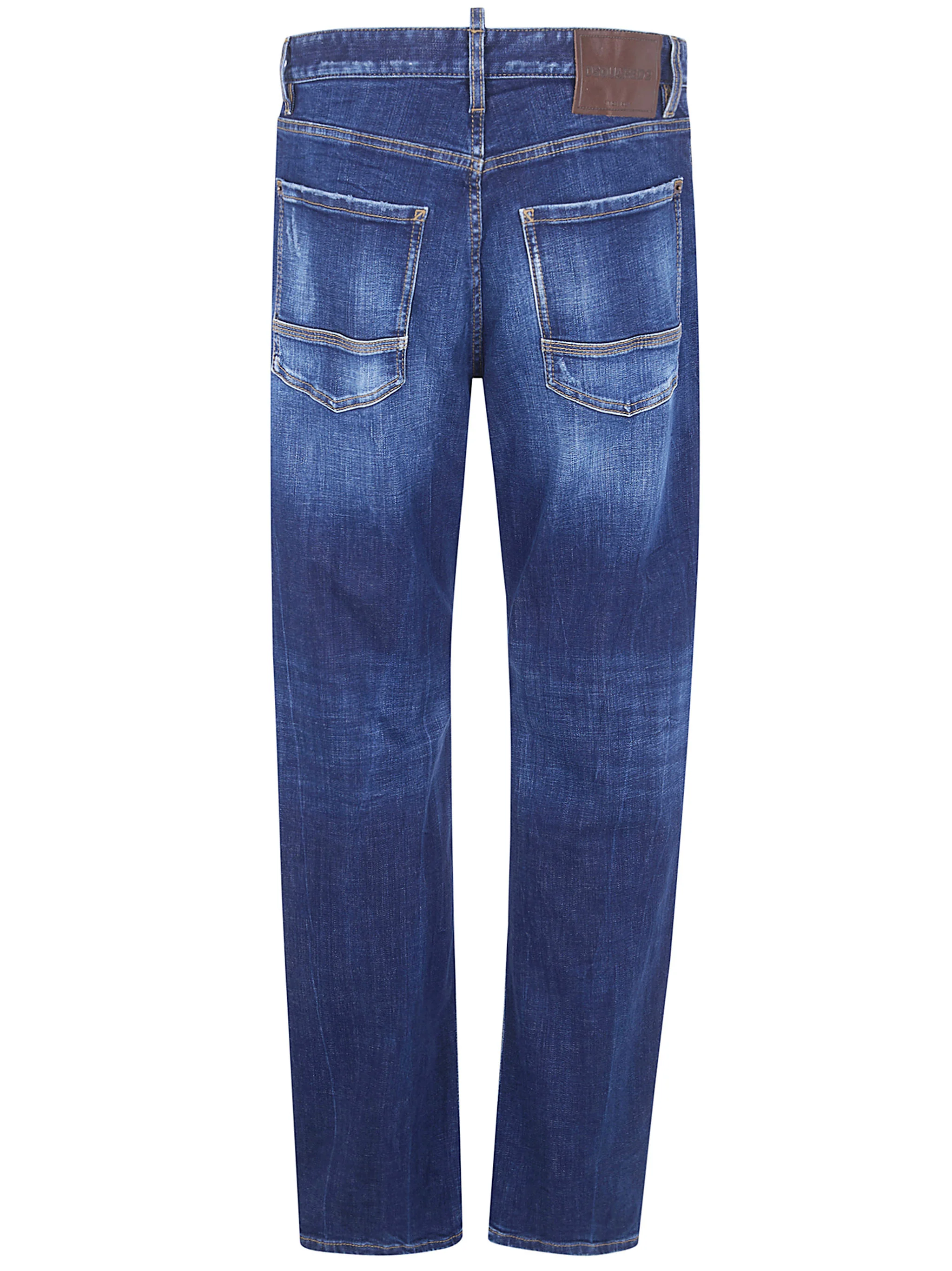 NAVY BLUE COTTON ELASTANE PANTS - Image 5