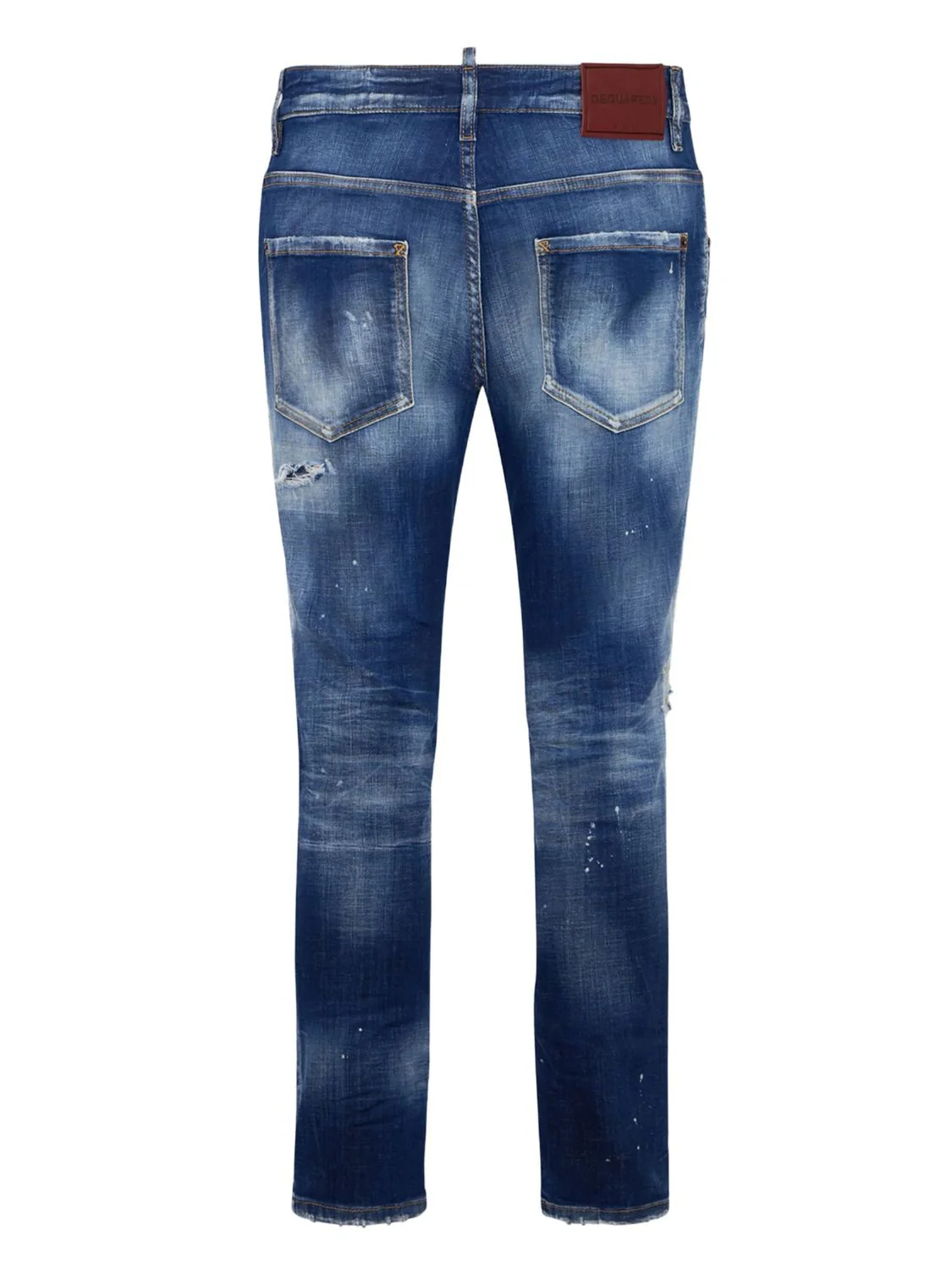 NAVY BLUE COTTON ELASTANE PANTS - Image 2