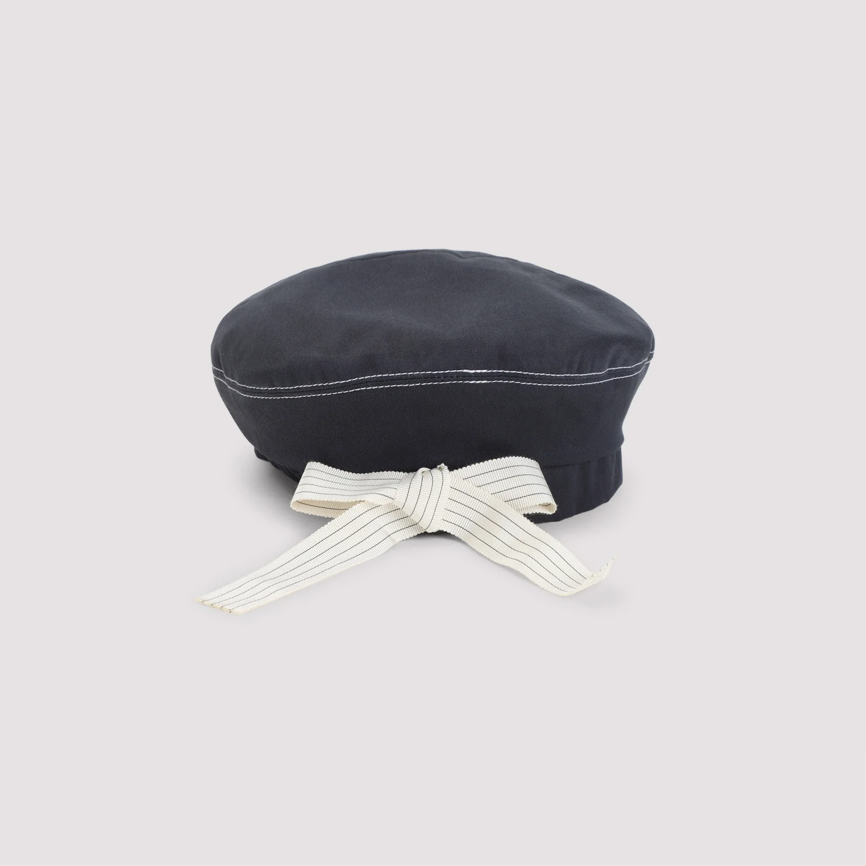 NAVY BLUE COTTON HAT - Image 3