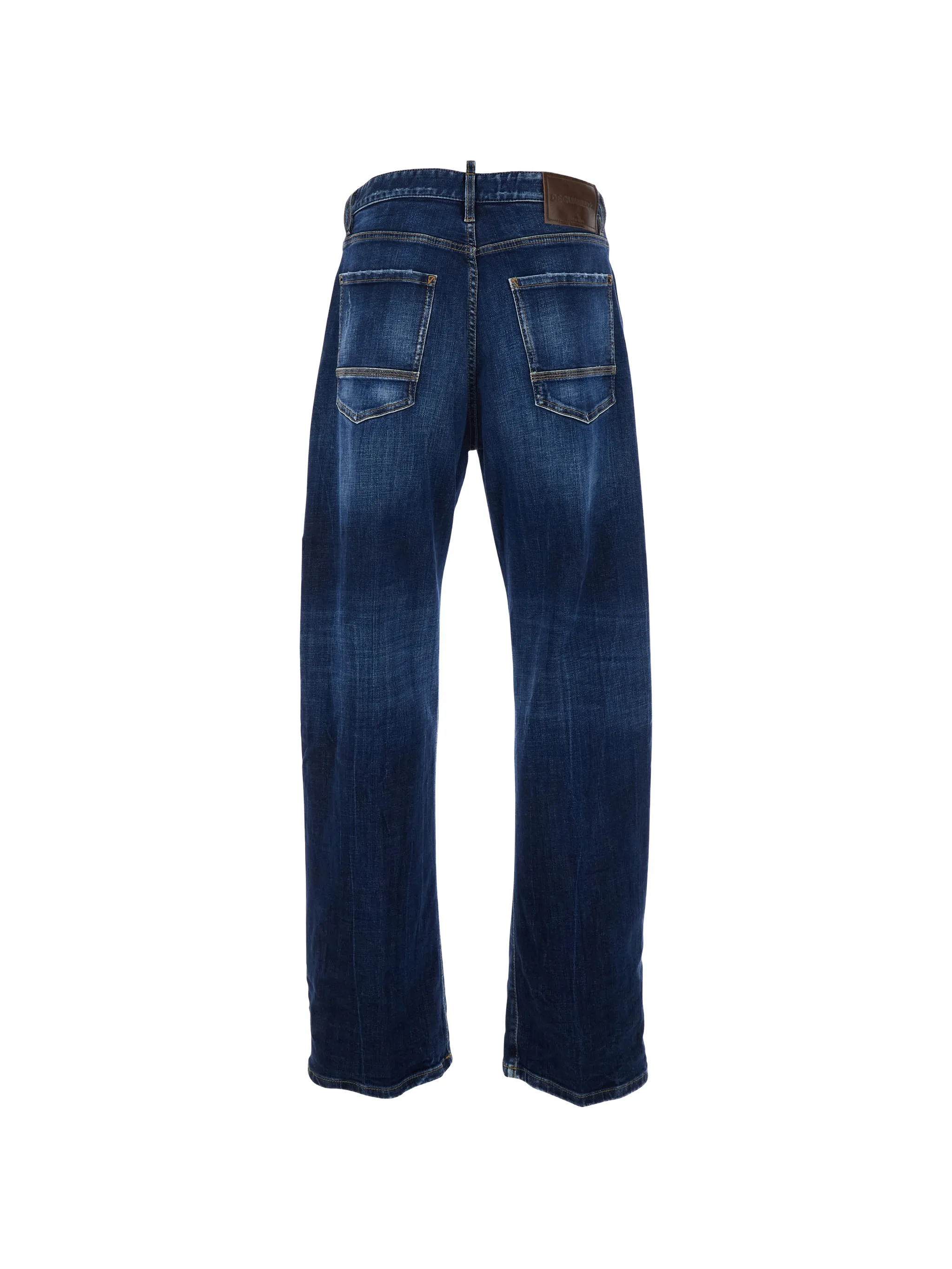 NAVY BLUE COTTON POLYESTER PANTS - Image 3