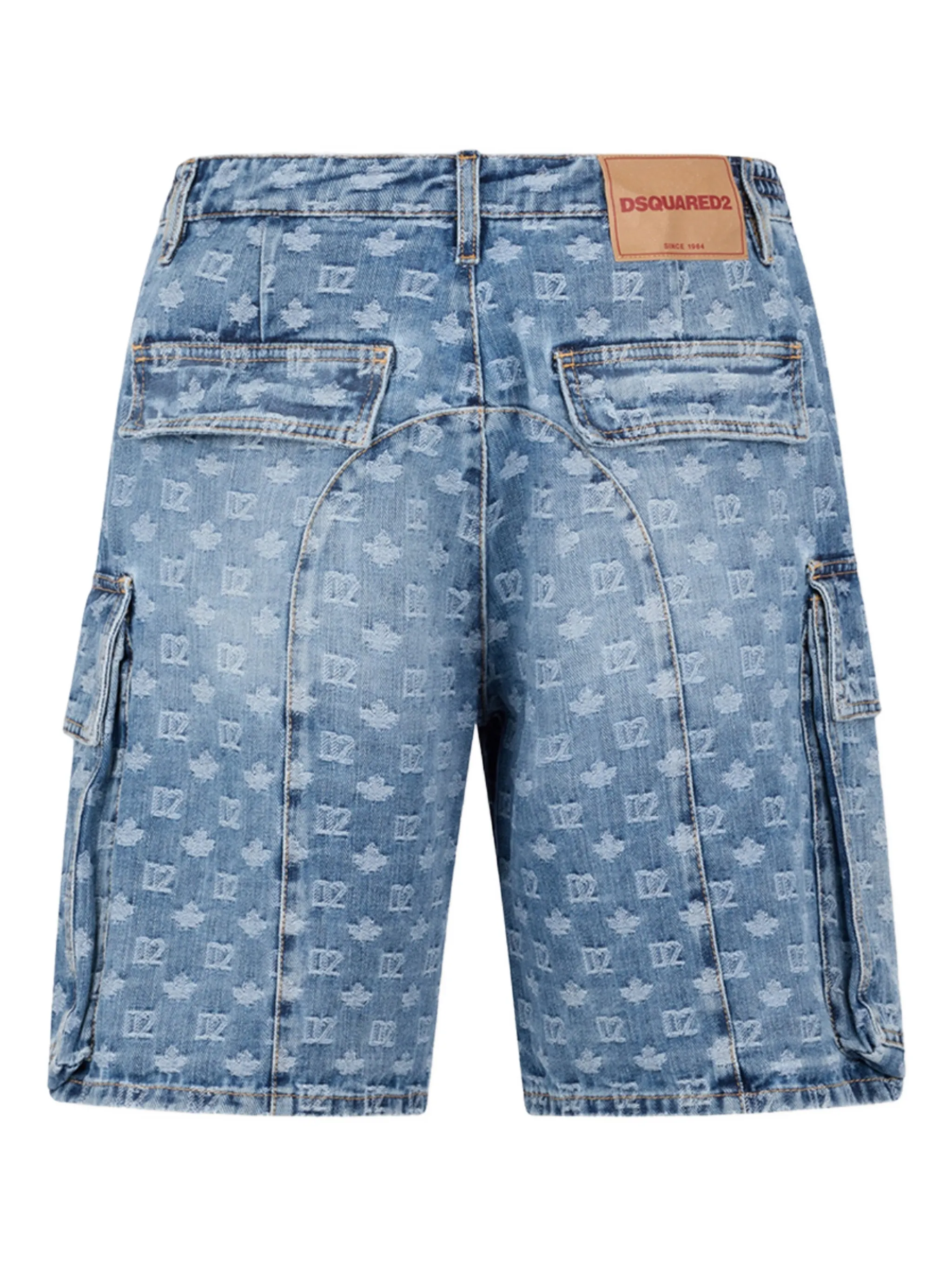 NAVY BLUE COTTON SHORTS - Image 2