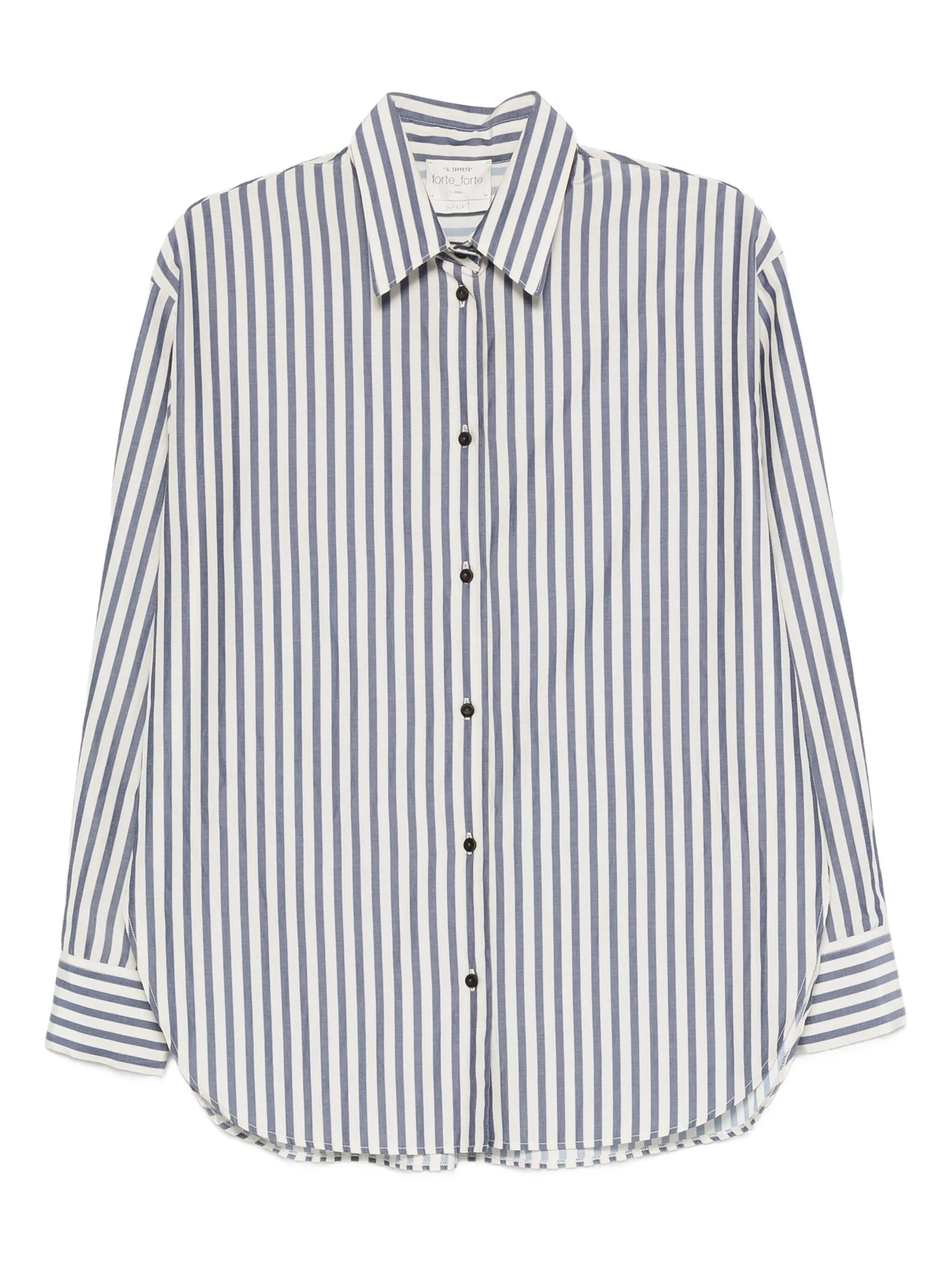 NOTTE CHIC STRIPED TAFFETAS SHIRT